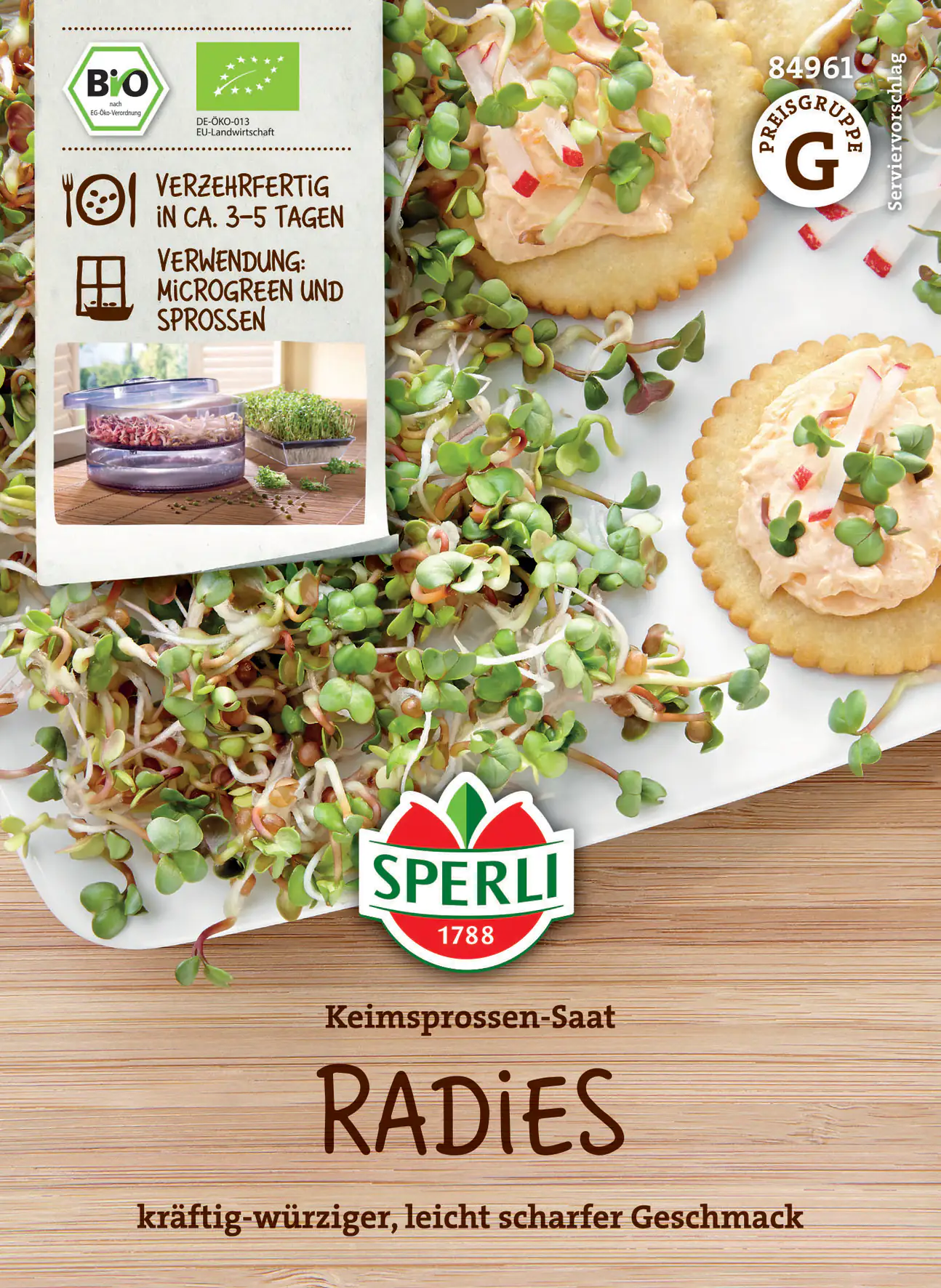 Sperli BIO Keimsprossen-Saat Radies