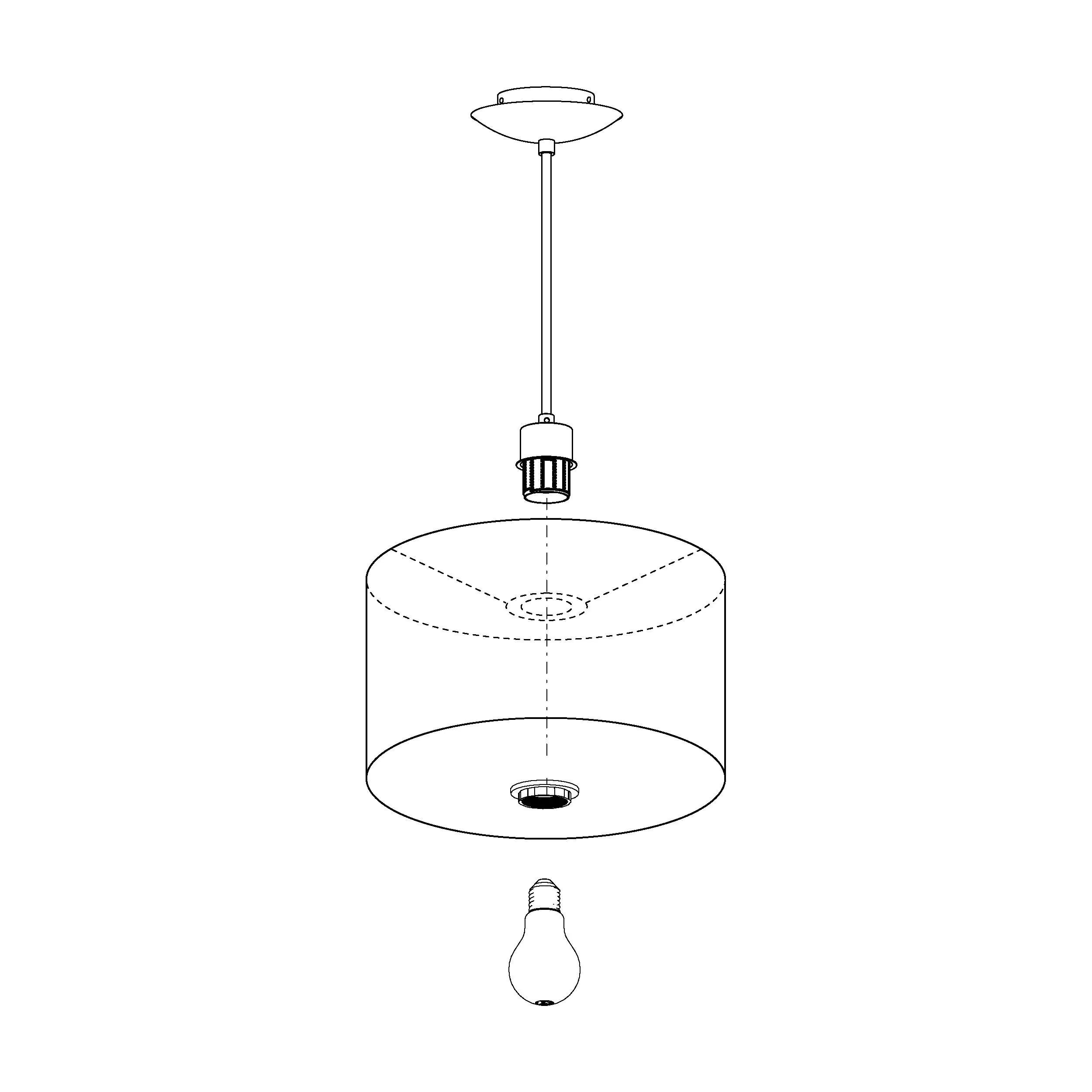 Eglo Pendelleuchte Maserlo schwarz-gold Ø 38 cm E27, max. 60 W