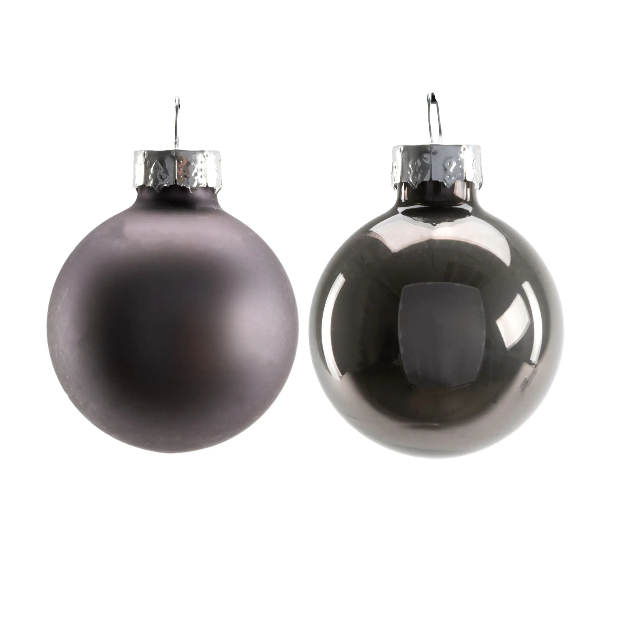 TrendLine Mini-Christbaumkugeln aus Glas Ø 3,5 cm warmgrau 16 Stück