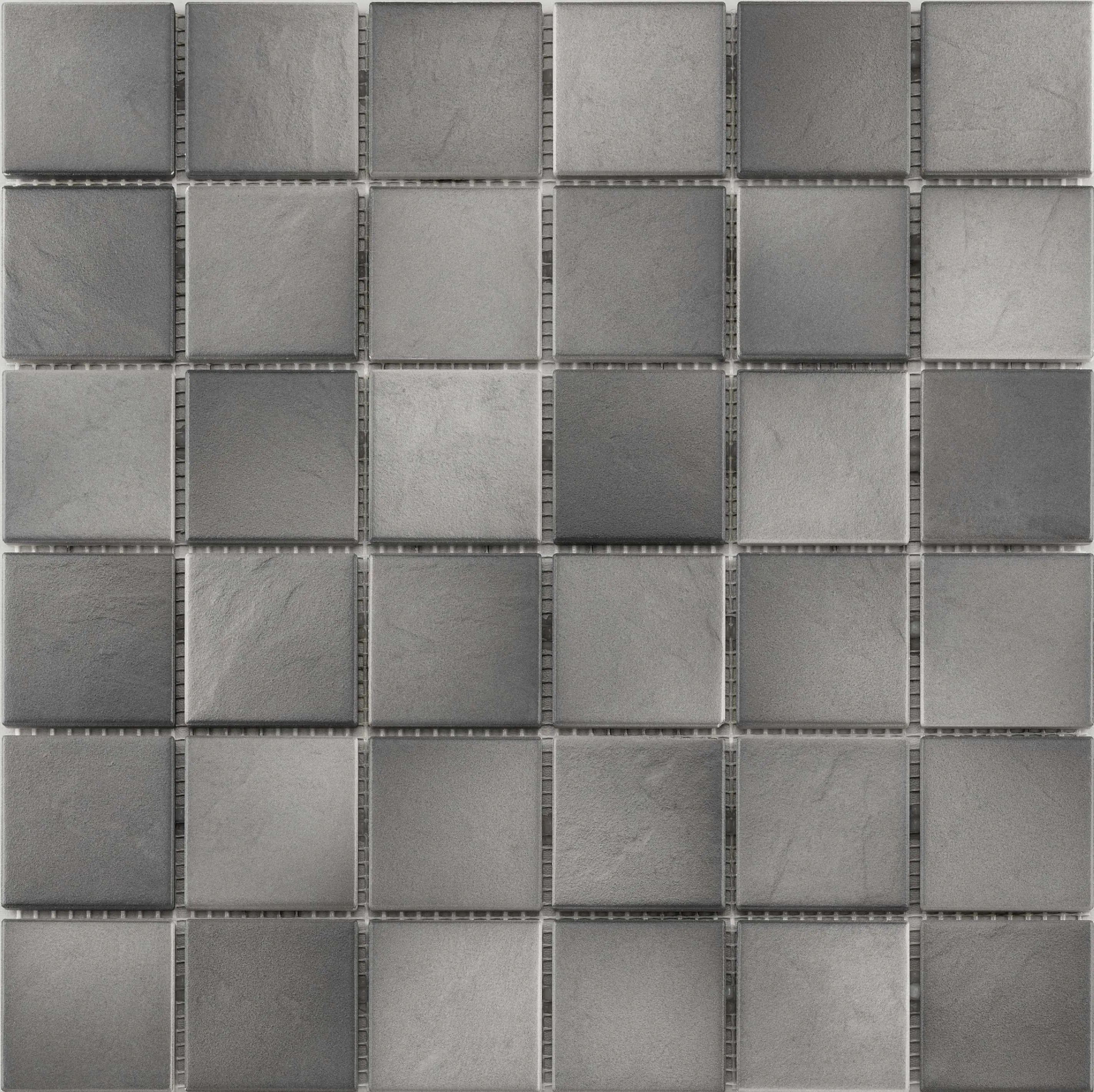 Mosaikfliese 29,7 x 29,7 cm schiefergrau Steinmaß: ca. 4,7 x 4,7 cm Mosaikfliese 29,7 x 29,7 cm schiefergrau Steinmaß: ca. 4,7 x 4,7 cm