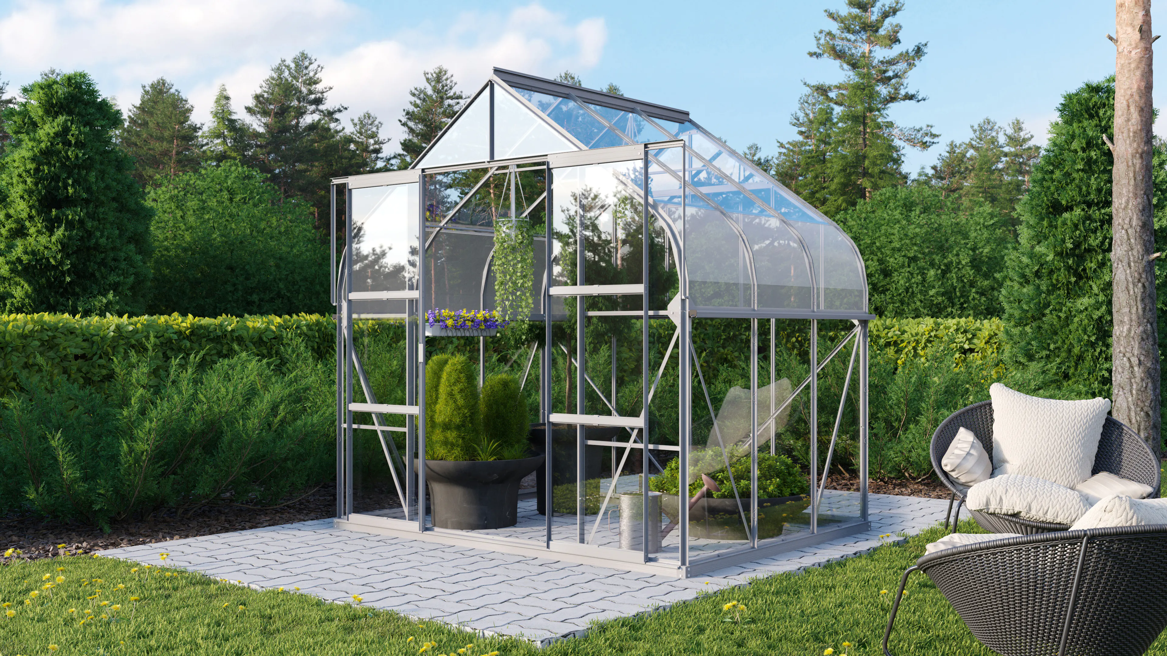 Vitavia Gewächshaus Dione 5000 264 x 195 cm 3 mm Sicherheitsglas