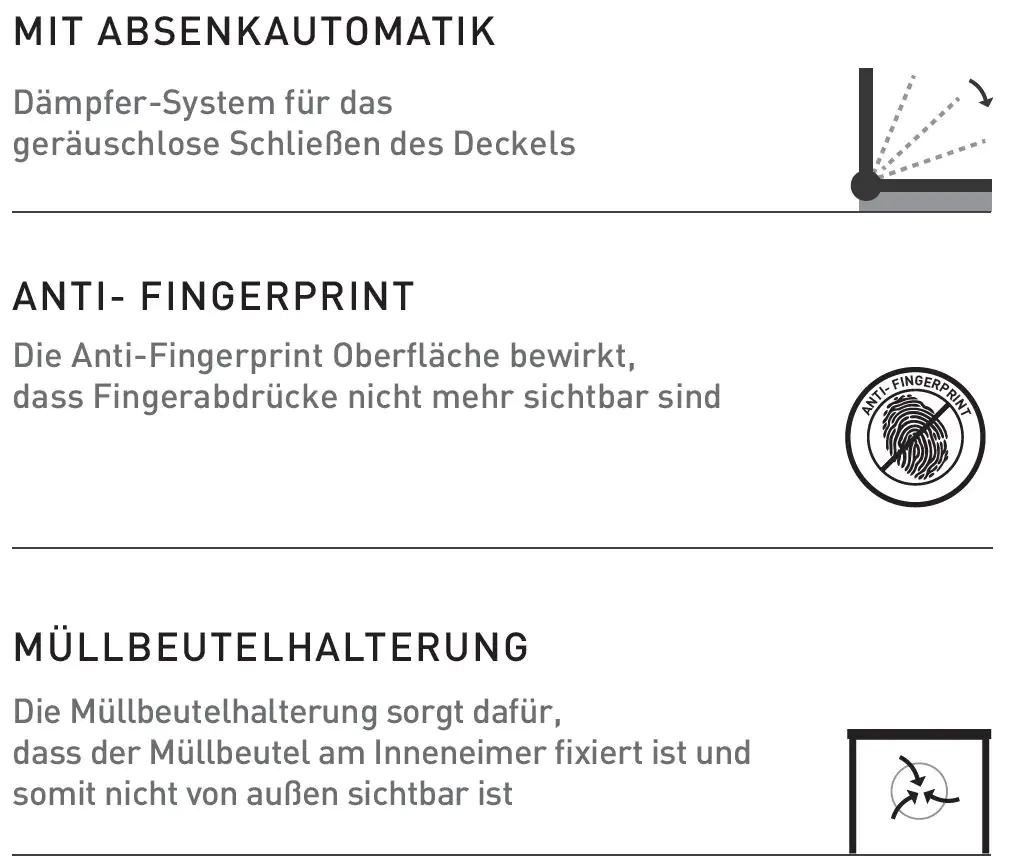 Primaster Treteimer 5,5 l Ellipse anthrazit Primaster Treteimer 5,5 l Ellipse anthrazit