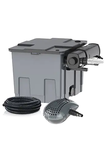 Heissner Durchlauffilter-Set FPU 16000 mit UVC-Klärer Teiche bis 16.000 l Heissner Durchlauffilter-Set FPU 16000 mit UVC-Klärer Teiche bis 16.000 l