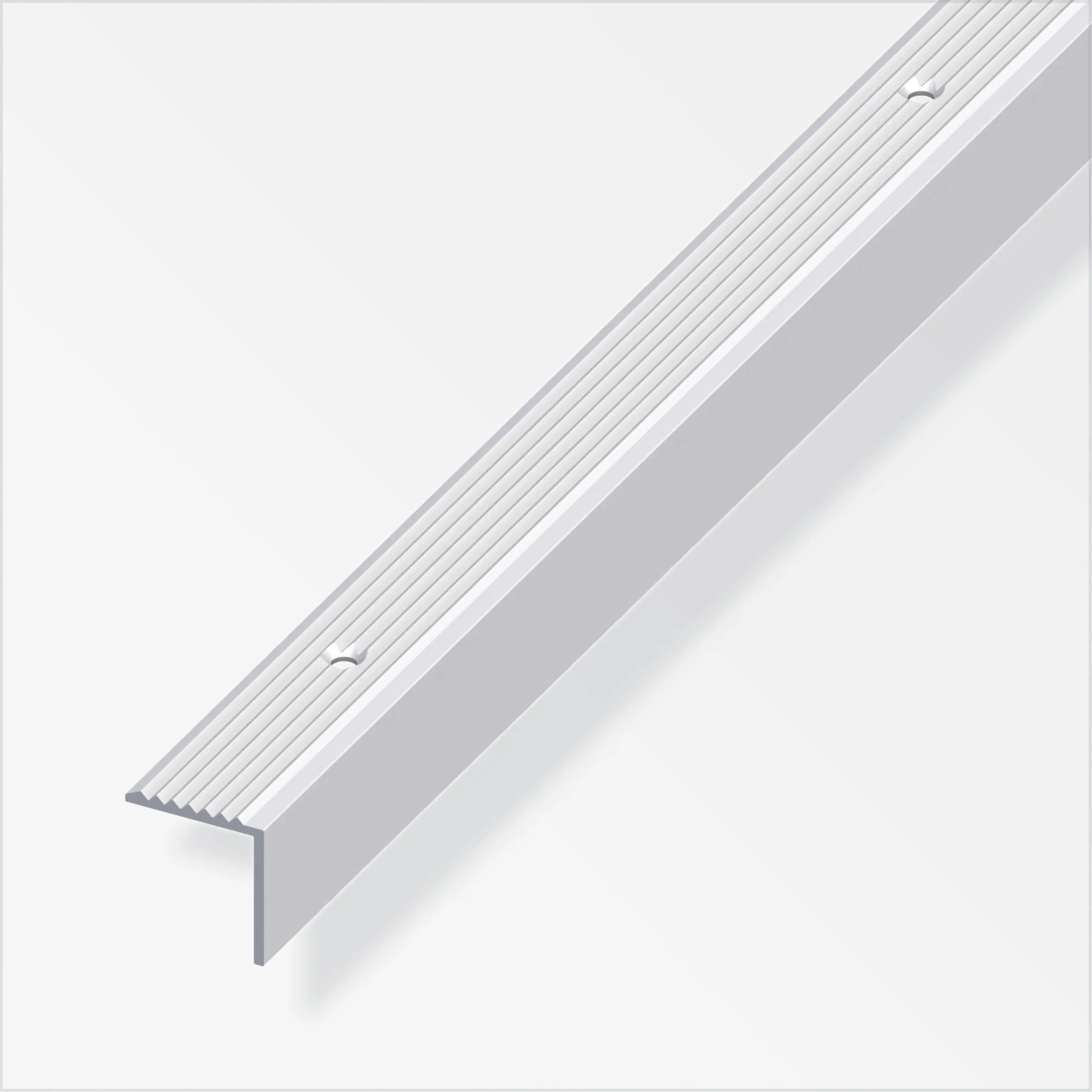 alfer Treppenprofil 1 m, 19 x 20 mm Aluminium eloxiert silber