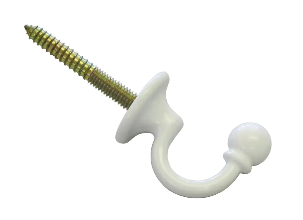 Gardinia Zierhaken Barock weiß, 3 cm, 2 Stück