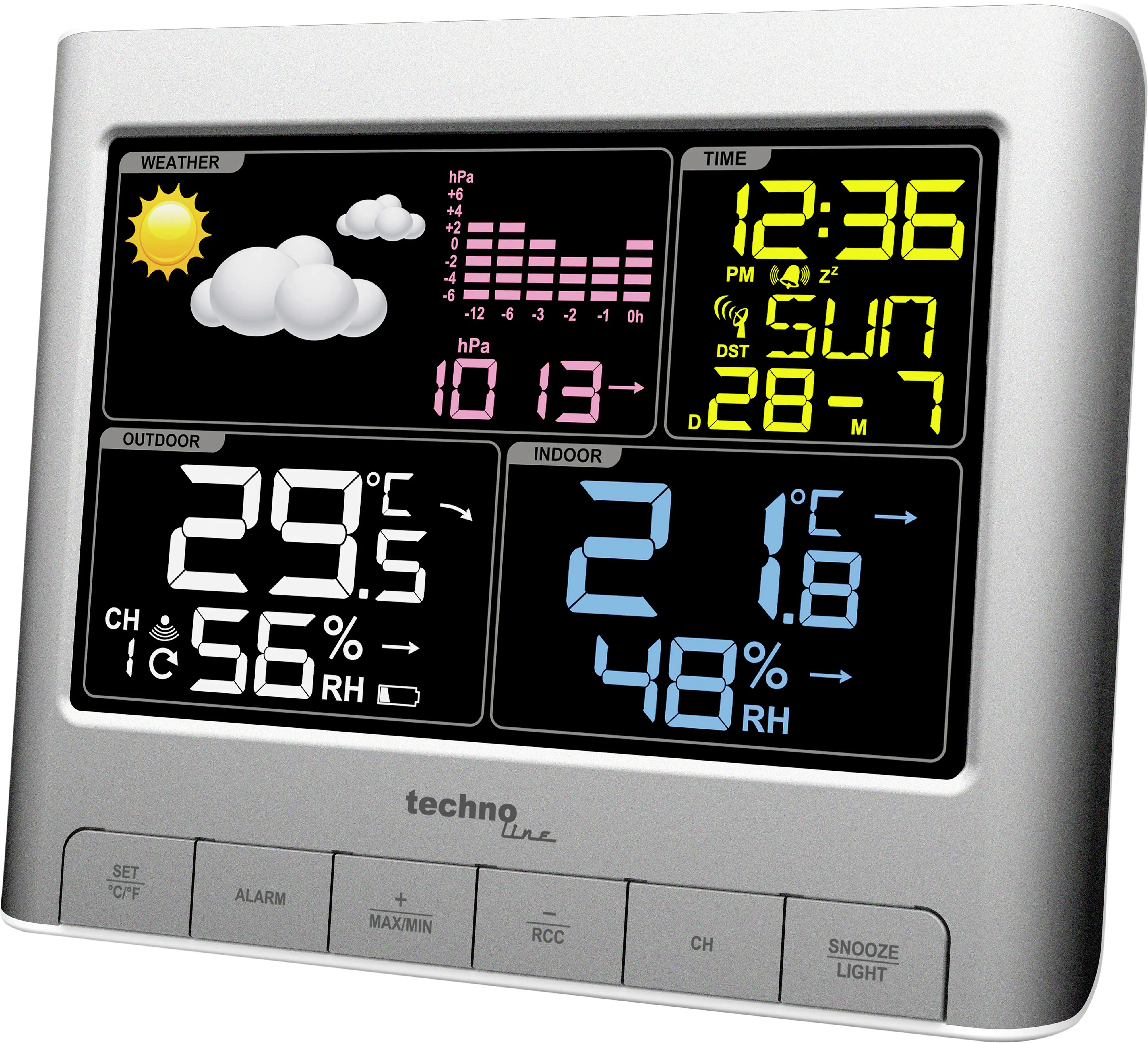 Technoline Wetterstation WS 6449 silber