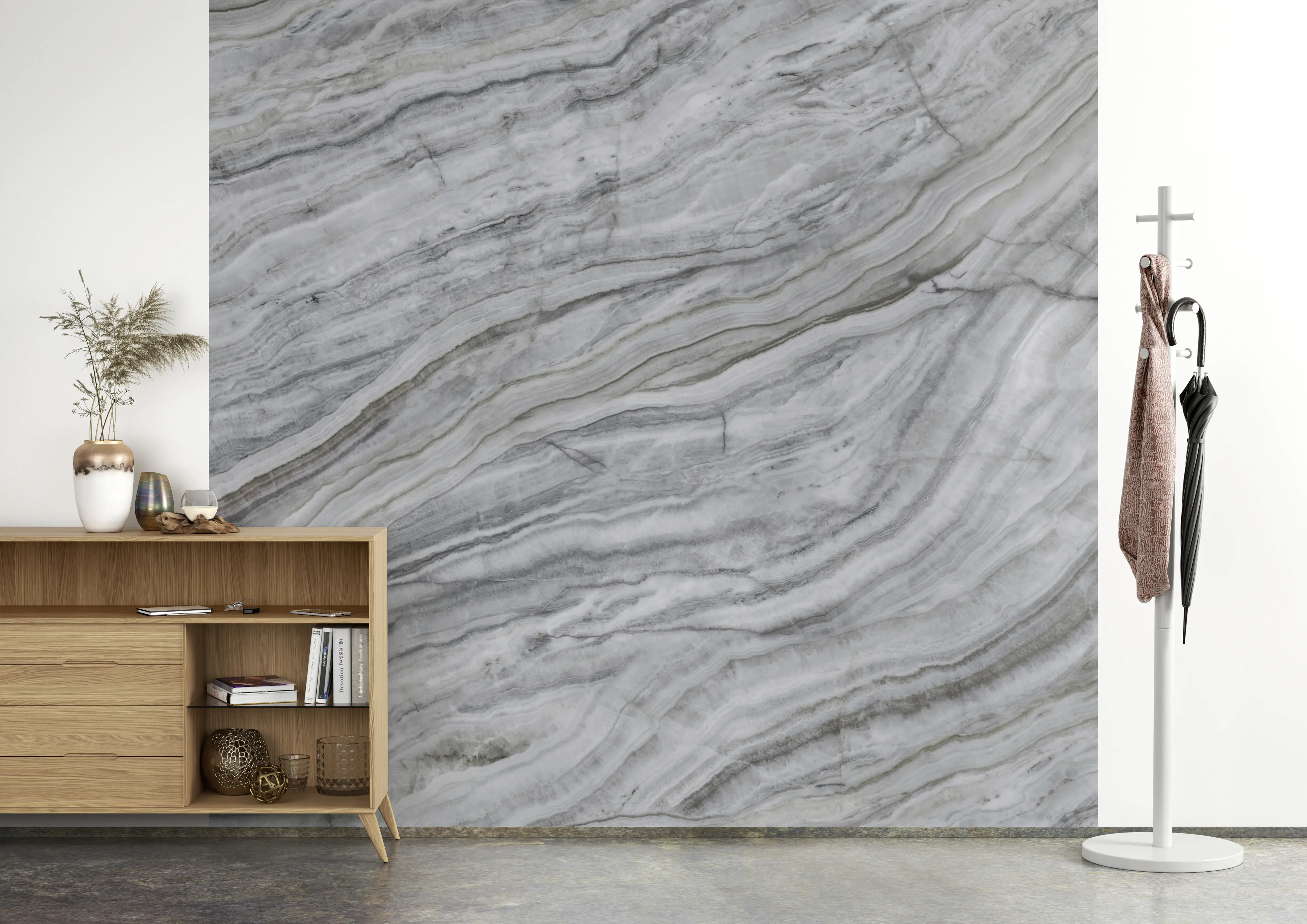 Rasch Vlies Fototapete 364538 Grau-Mittelgrau Muster & Motive 3 m x 3,18 m