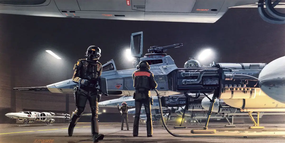 4055065510854 Komar Vlies Fototapete Star Wars Classic Yavin Raumhafen 500 x 250 cm
