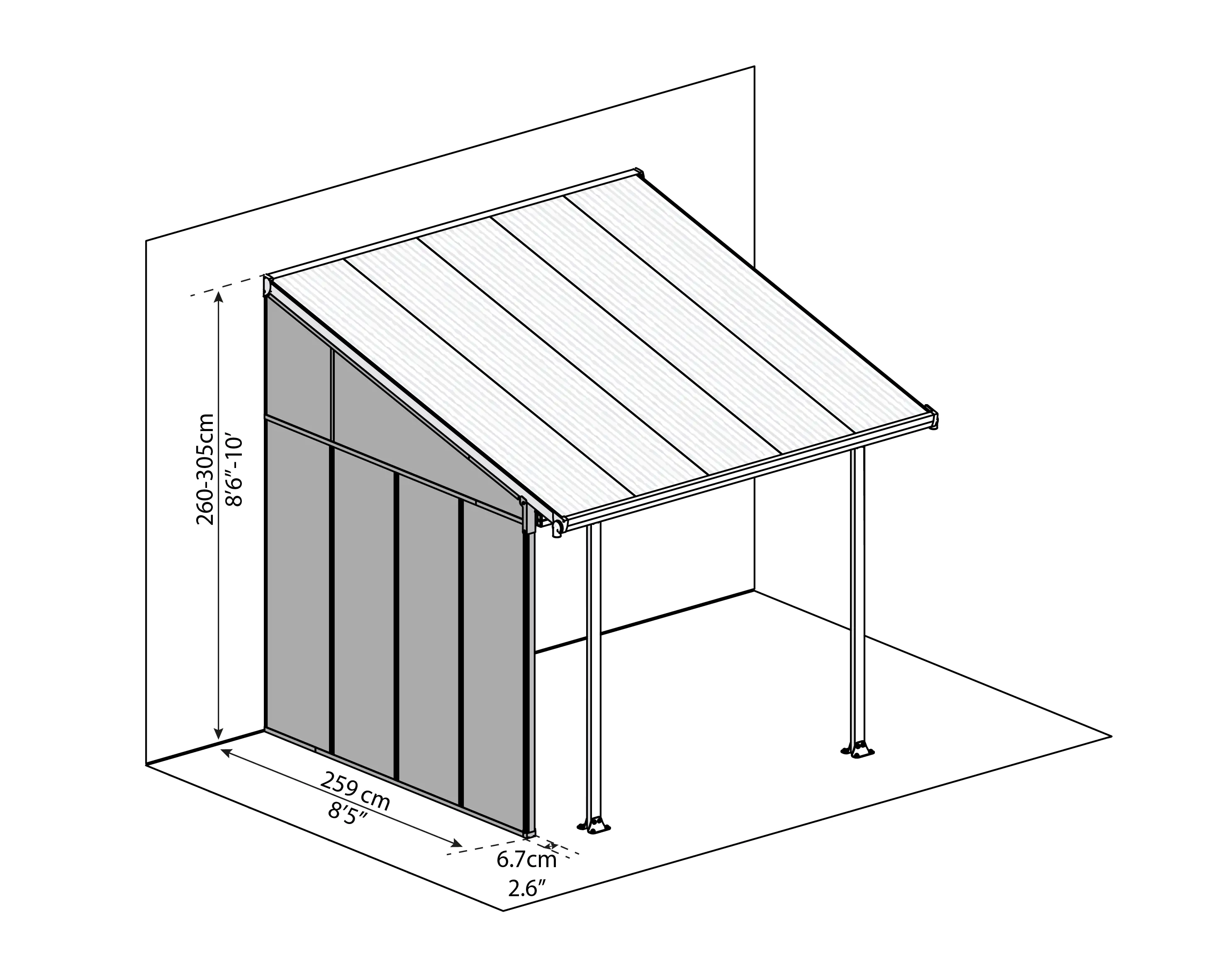 Canopia Seitenwand Feria 319 x 260 cm (BxH)