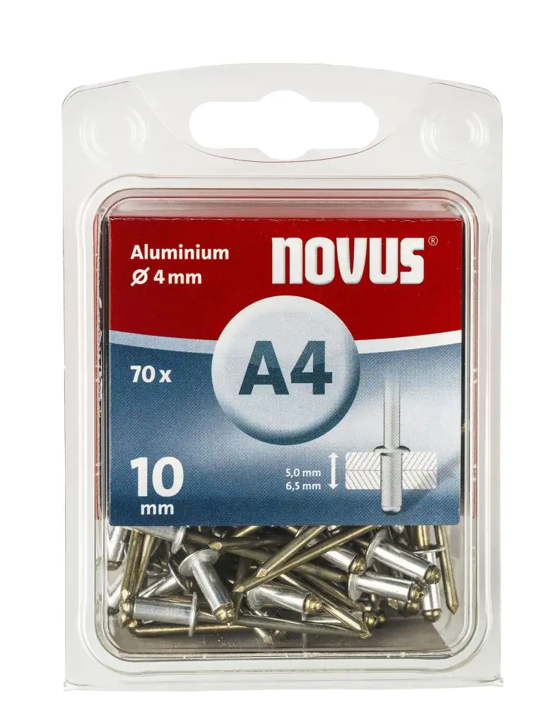 Novus Blindnieten Typ A4/10 Aluminium 70 Stück
