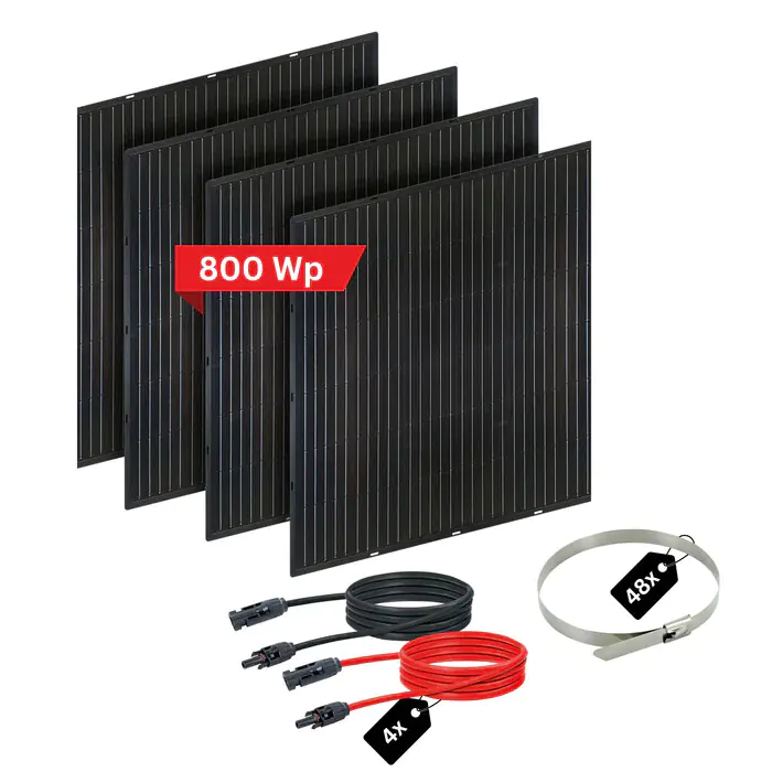 Schwaiger Glas-Modul 200W 4x Slim-Line, fullblack