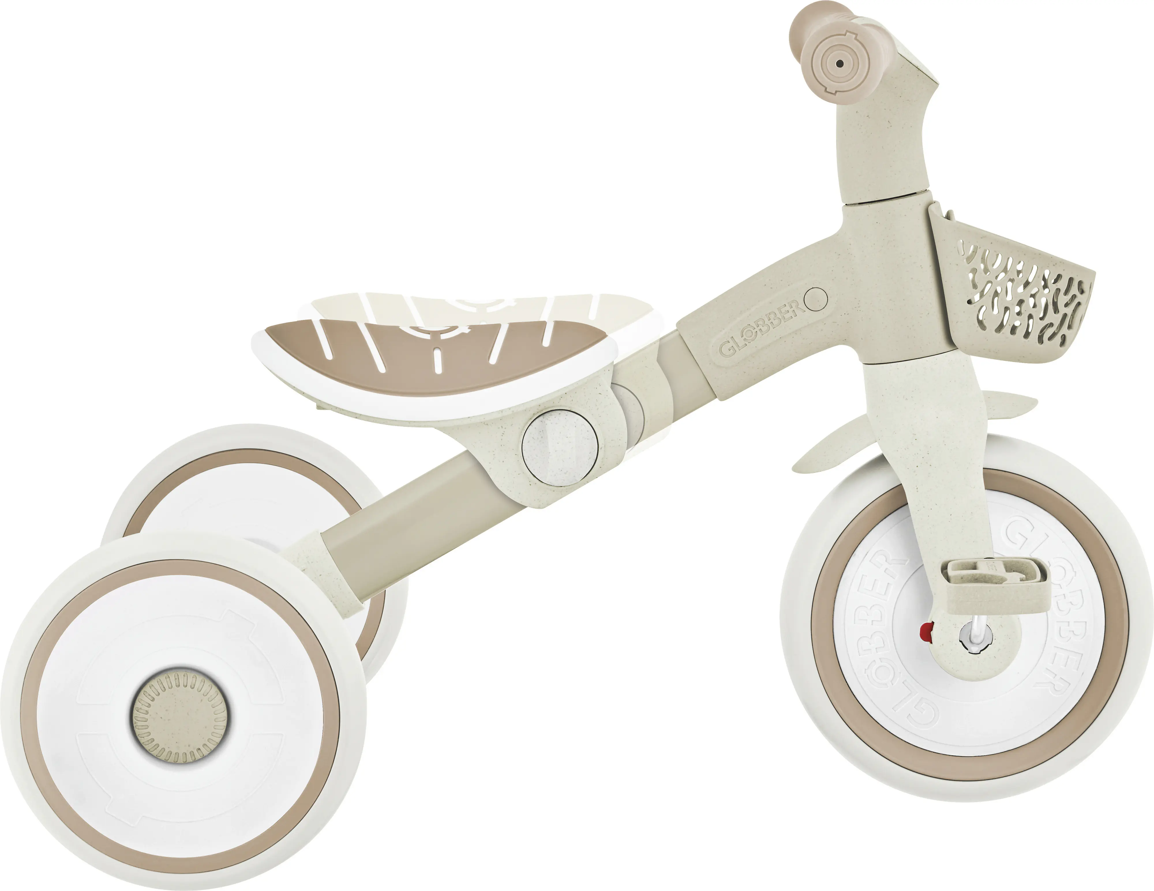 Globber Dreirad für Kinder Learning Trike 2-in-1 Plus Eco taupe
