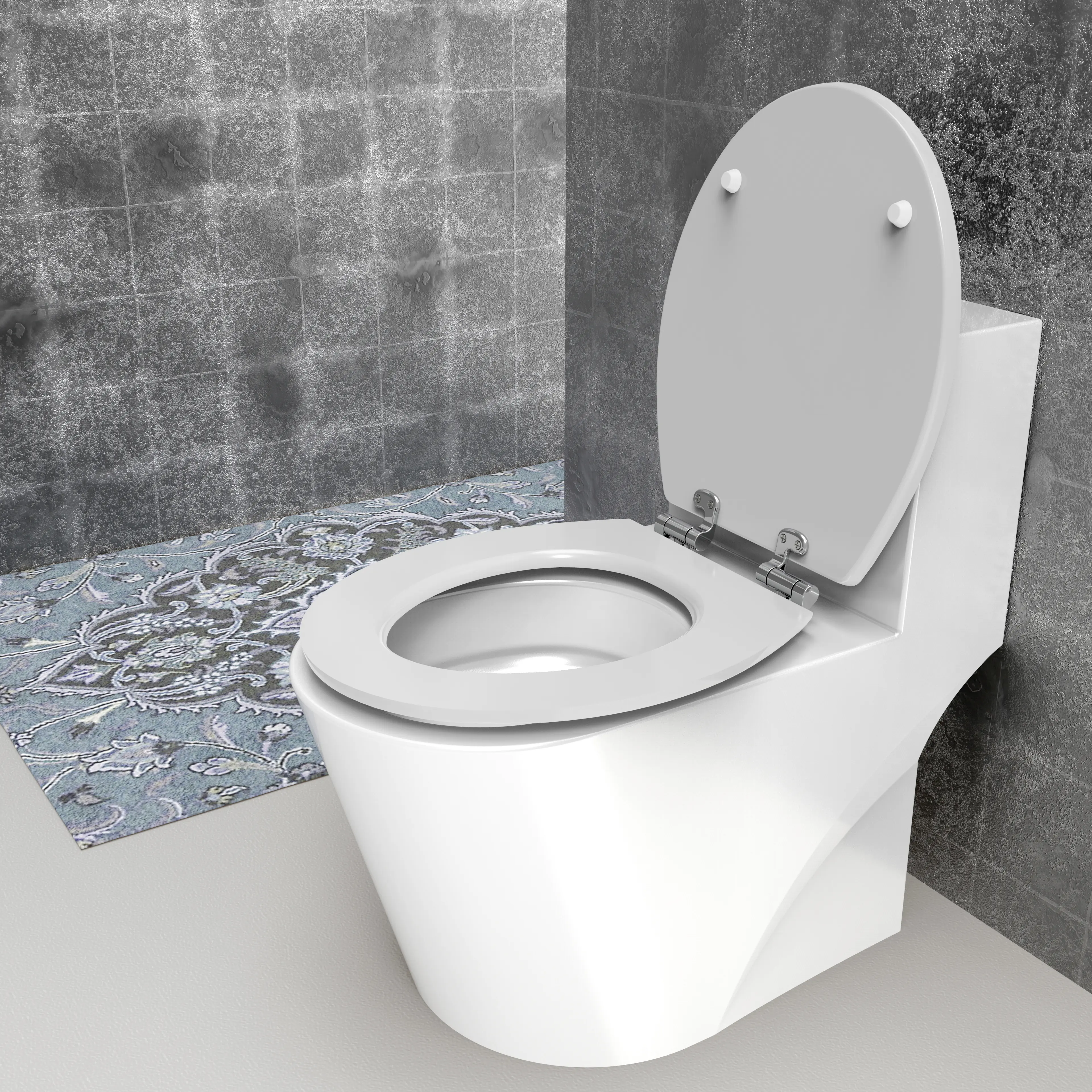 Duschwell MDF WC-Sitz Melamine Granitgrau