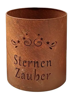 TrendLine Windlicht Metall Sternenzauber 18 cm Rostoptik