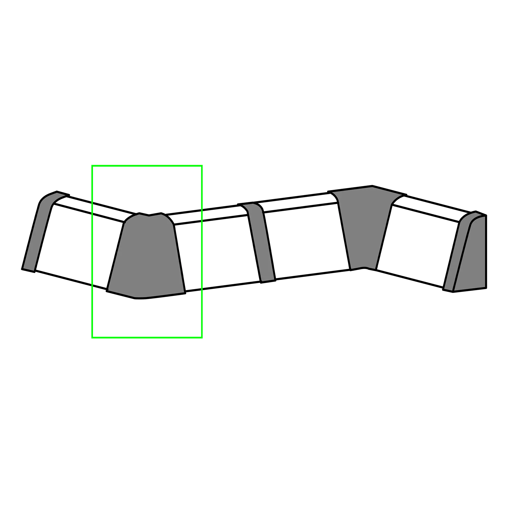 Neuhofer Außeneck für Fußleiste 6 x 2,8 x 2,8 cm weiß