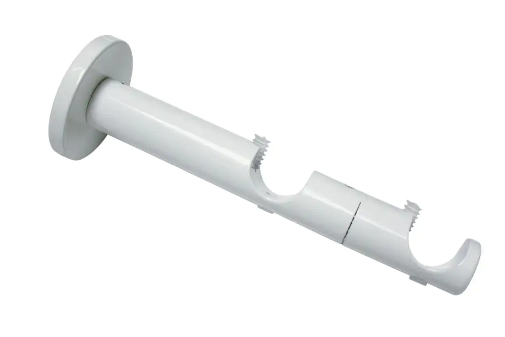 Gardinia Doppel-Kombiträger Chicago weiß, 14 cm, Ø 20 mm