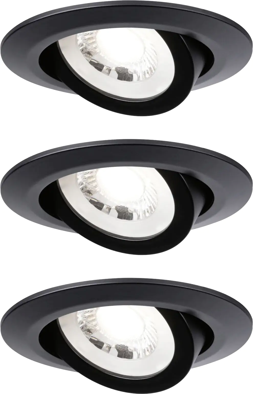 Paulmann LED Einbauleuchte 3er Set schwarz Ø 8,2 cm schwenkbar warmweiß Paulmann LED Einbauleuchte 3er Set schwarz Ø 8,2 cm schwenkbar warmweiß