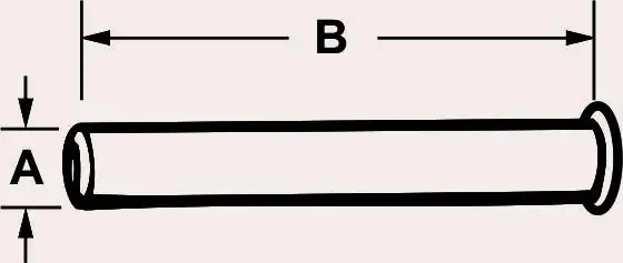 Kupferrohr verchromt Ø 10 mm / 30 cm