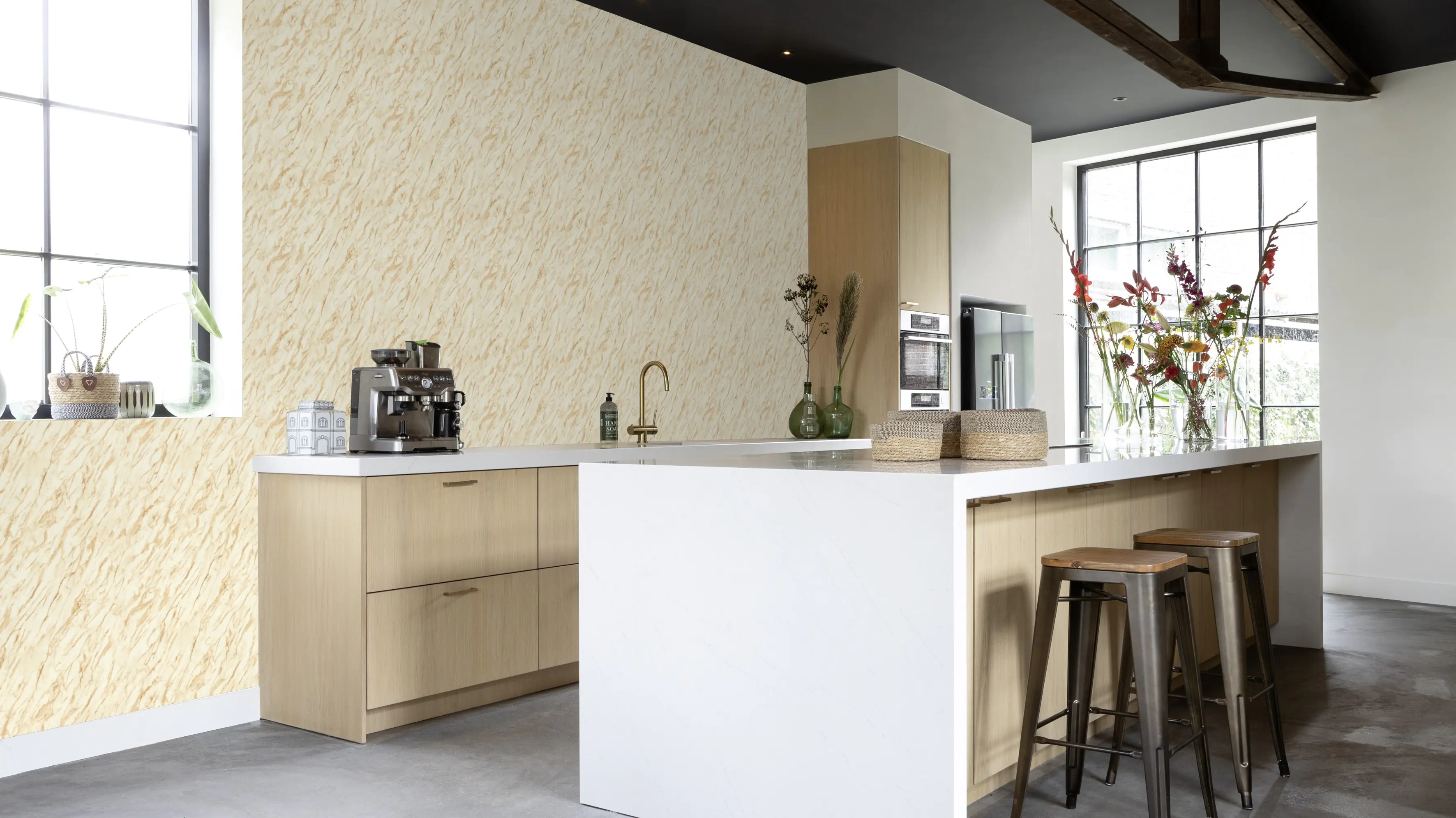 Tesa x Rasch selbstklebende Tapete Carrara Marmor Beton beige 6 x 0,53 m Tesa x Rasch selbstklebende Tapete Carrara Marmor Beton beige 6 x 0,53 m