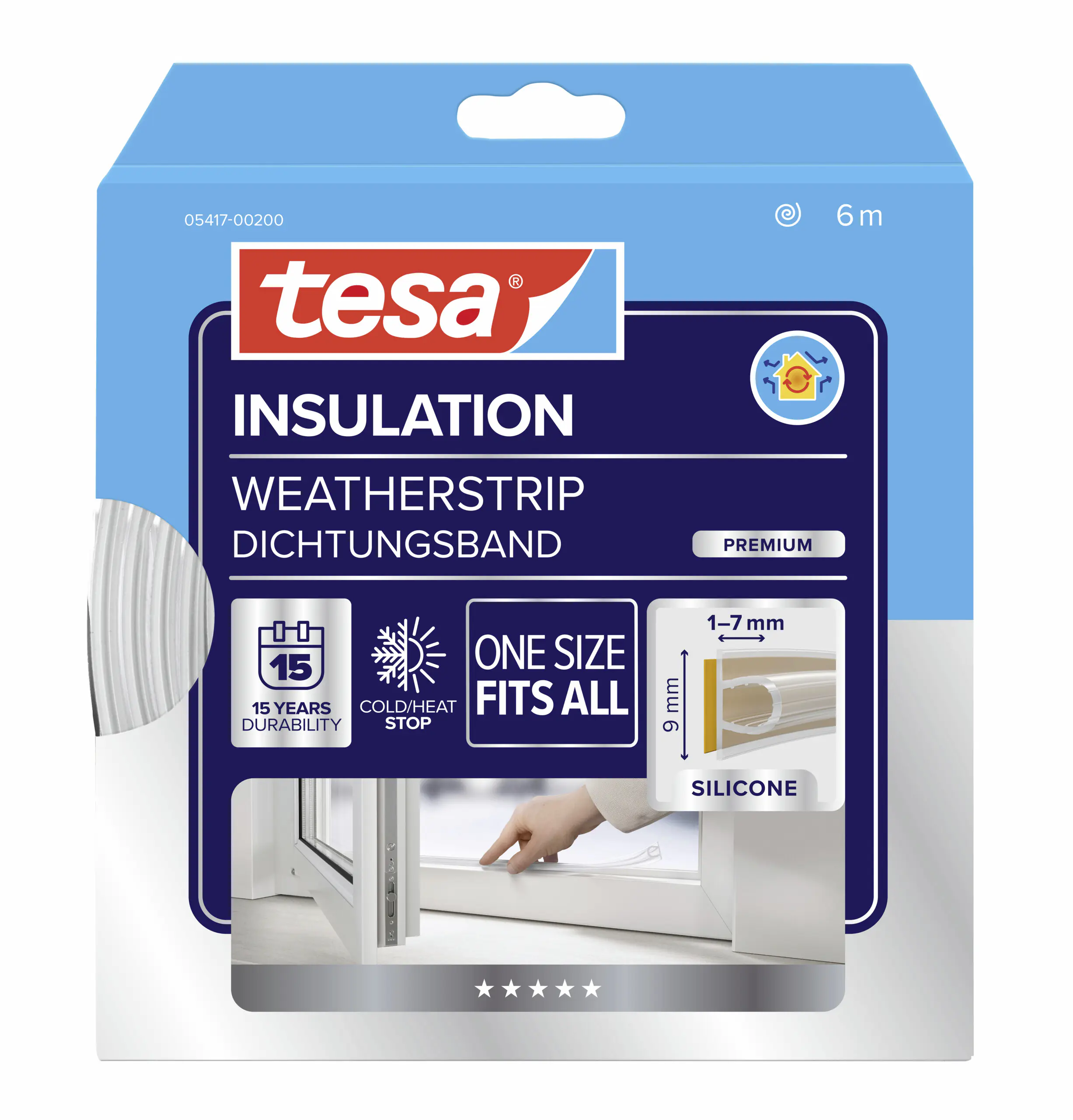 tesa Moll Dichtungsprofil Super Flex 6 m, transparent