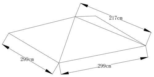 TrendLine Ersatzdach zu Pavillon Kos