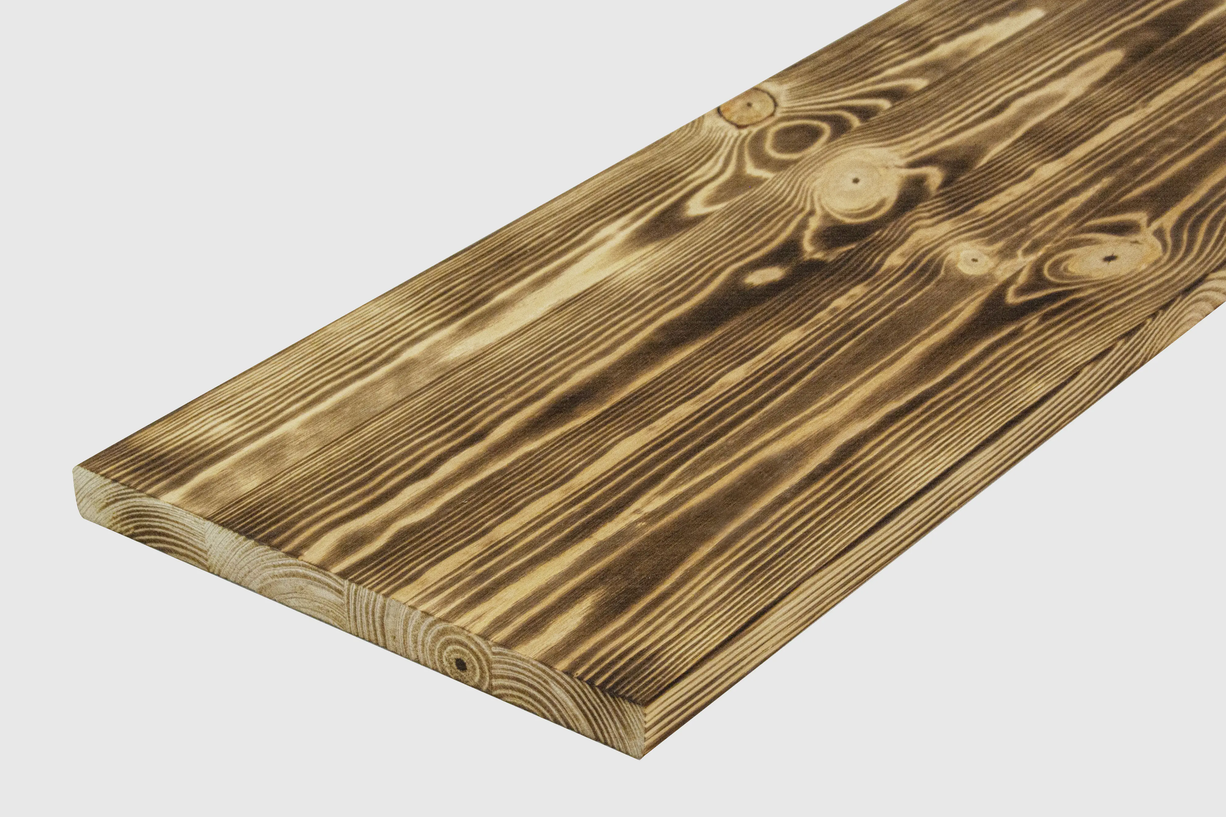 Rettenmeier Leimholzplatte Kiefer geflammt 120 x 20 x 1,8 cm