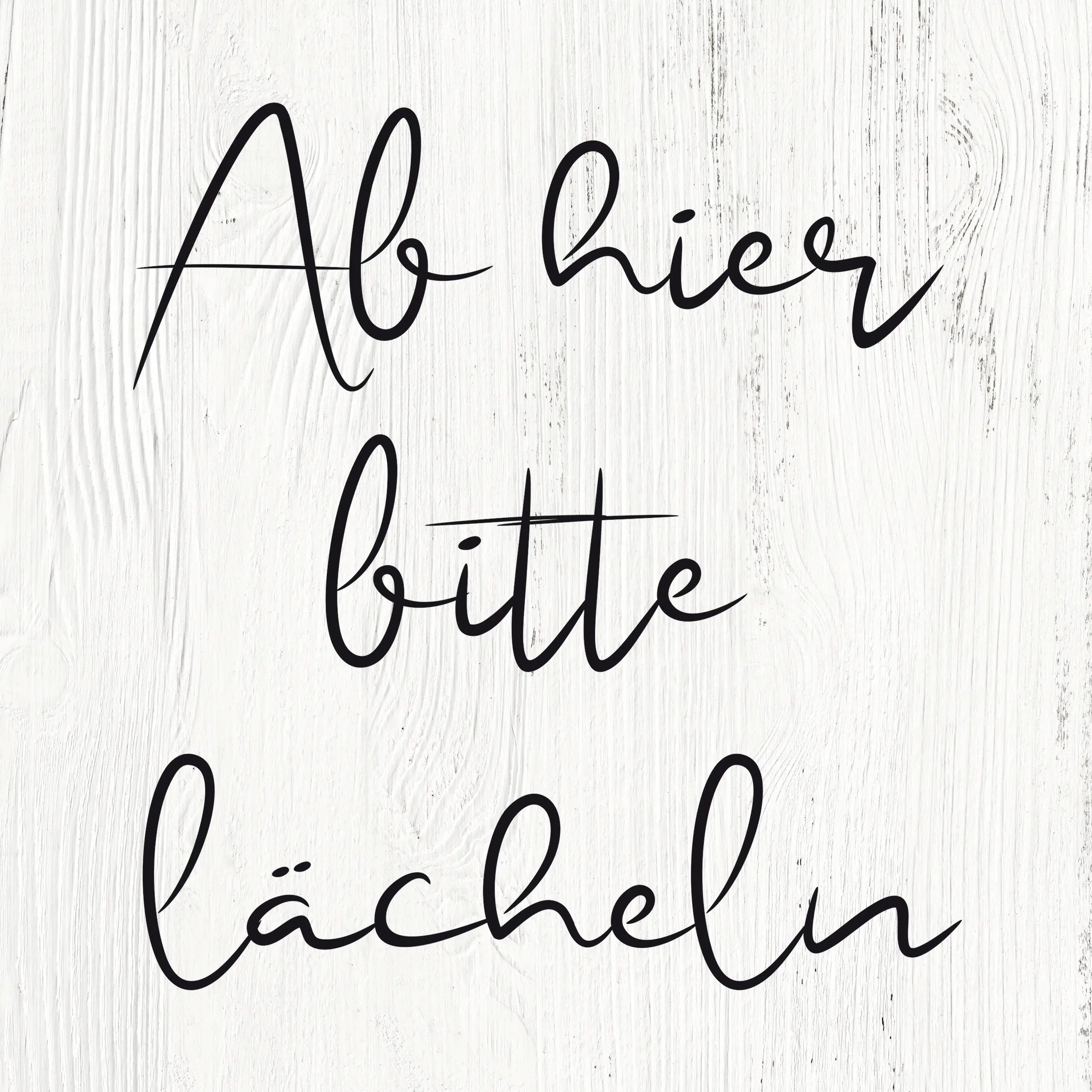 Keilrahmenbild Bitte lächeln 30  x 30 cm