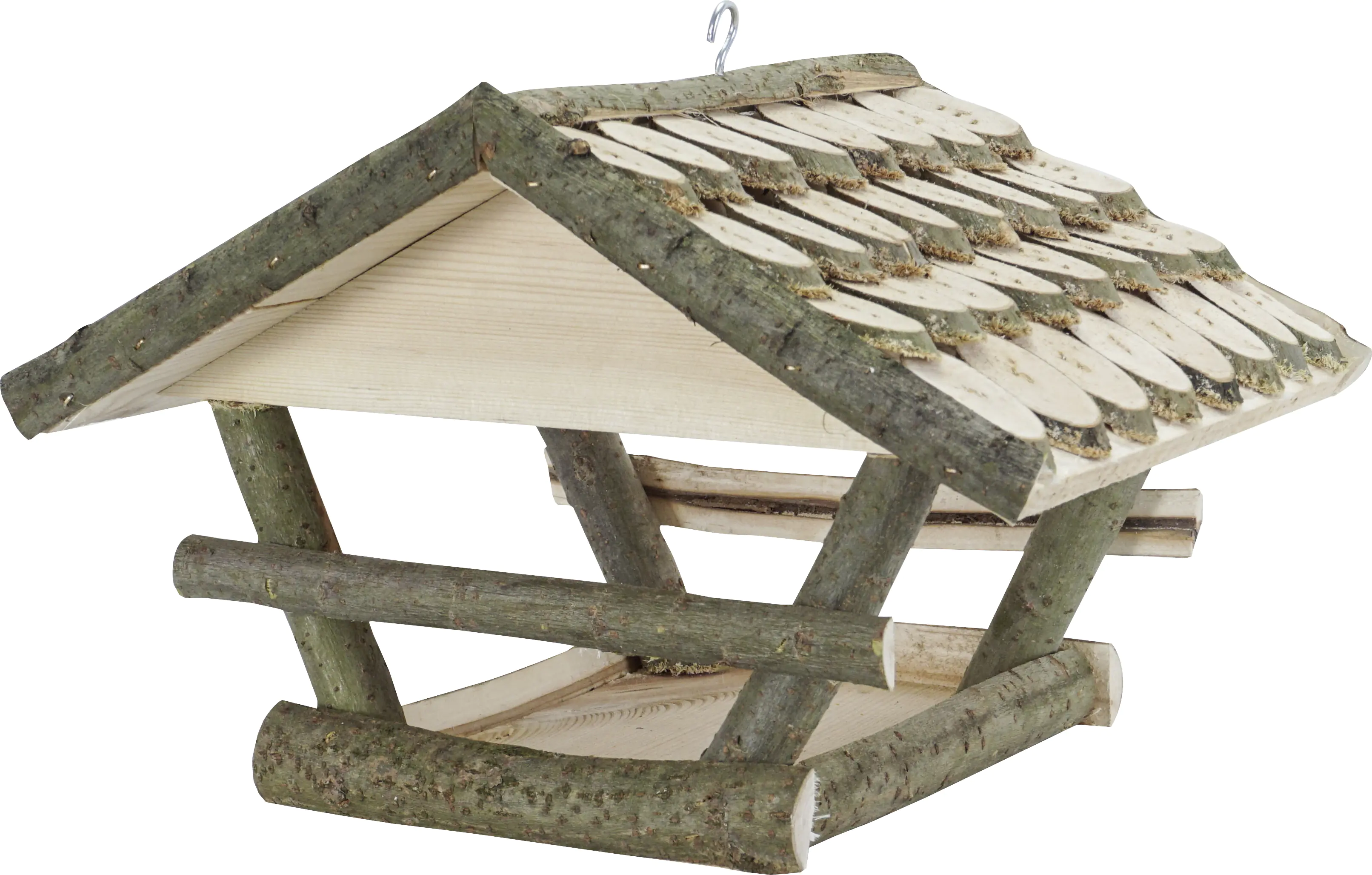 Patkar Vogelhaus Birkenholz natur LxBxH. 32x38x26/29 cm