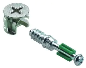 Hettich Verbindungsbeschlag 15/20 mm Rastex vernickelt 15 mm blank 8 Stück