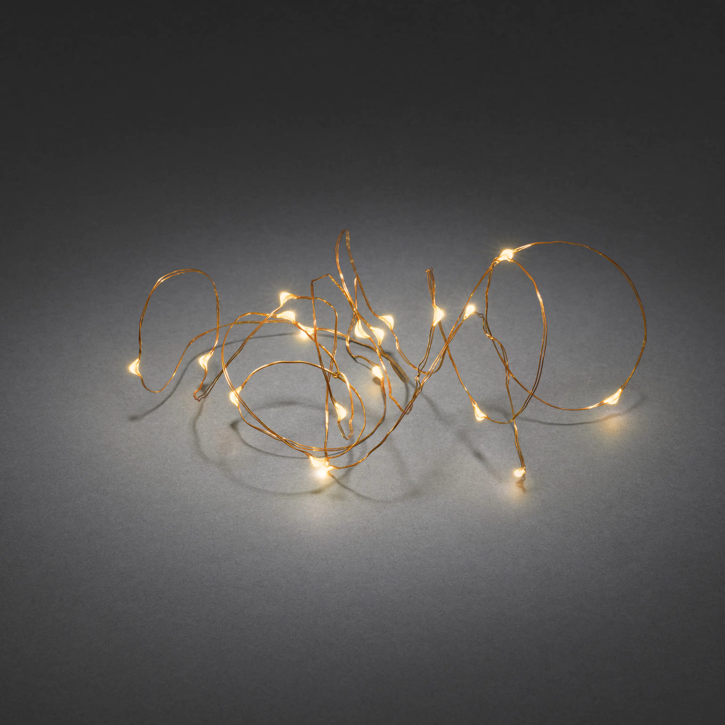 Konstsmide Micro LED Lichterkette 40 bernsteinfarbene Dioden, batteriebetrieben