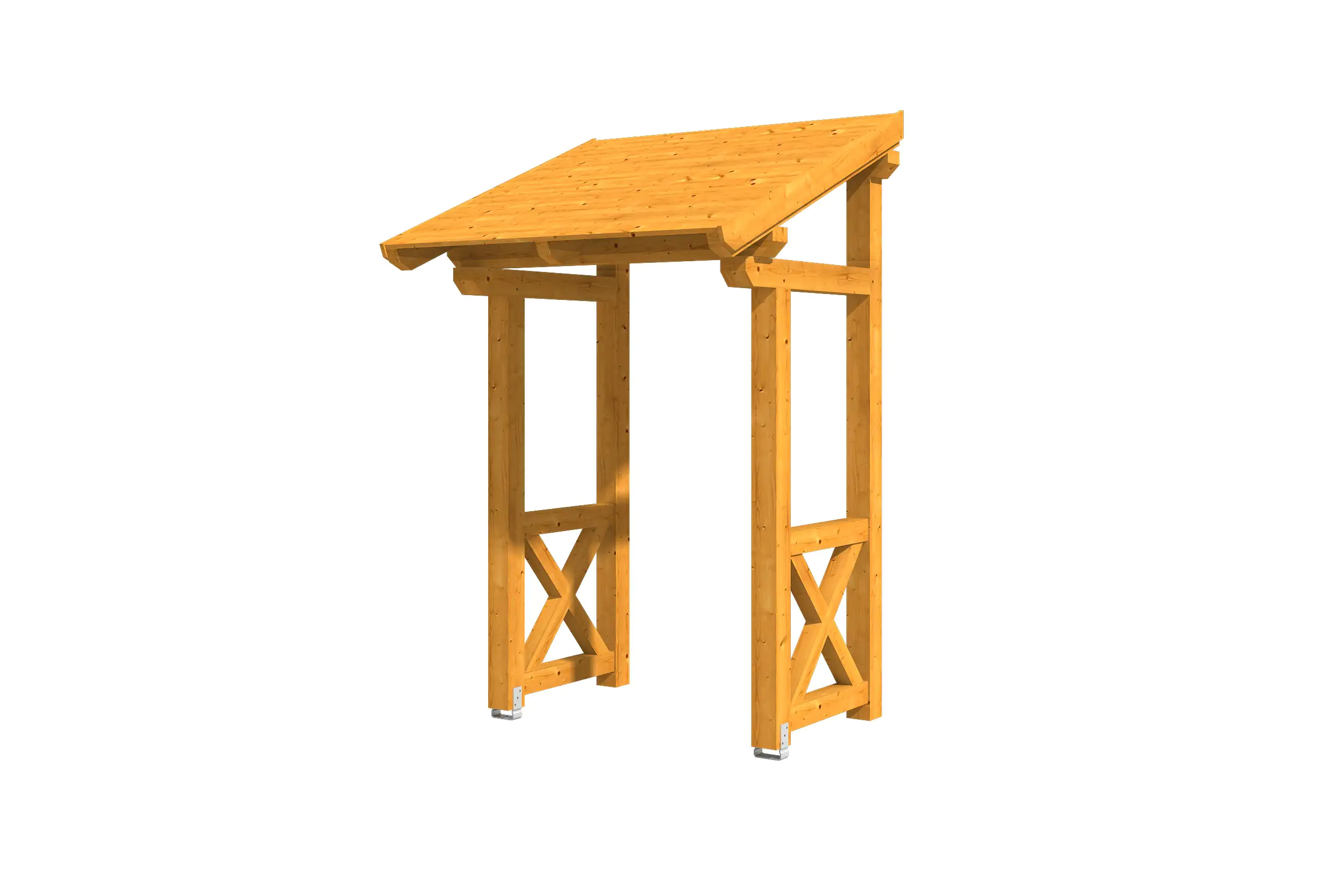 SKAN HOLZ Vordach Potsdam Typ 4 176 x 156 cm, lasiert in Eiche hell