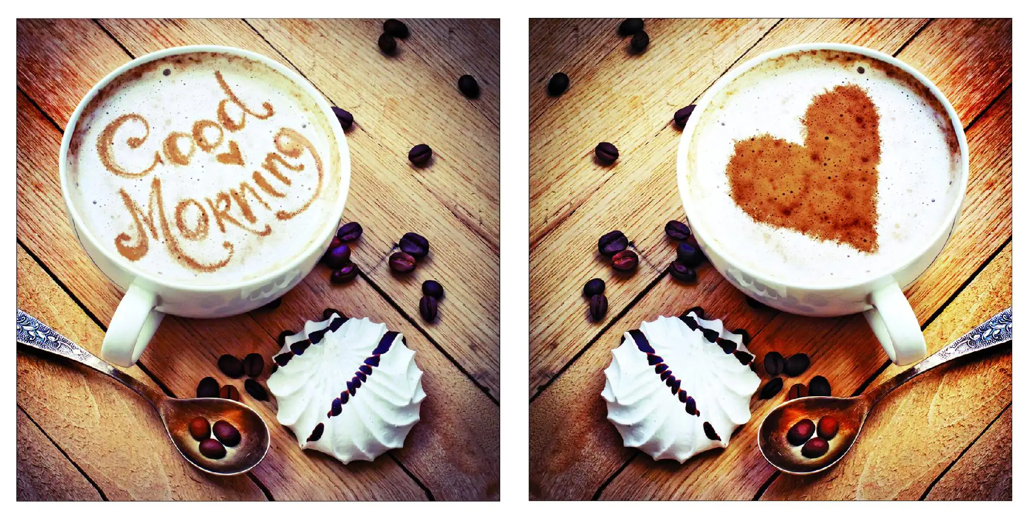 Deco-Glas Bild - Kaffee 2-er 2 x 20 x 20 cm