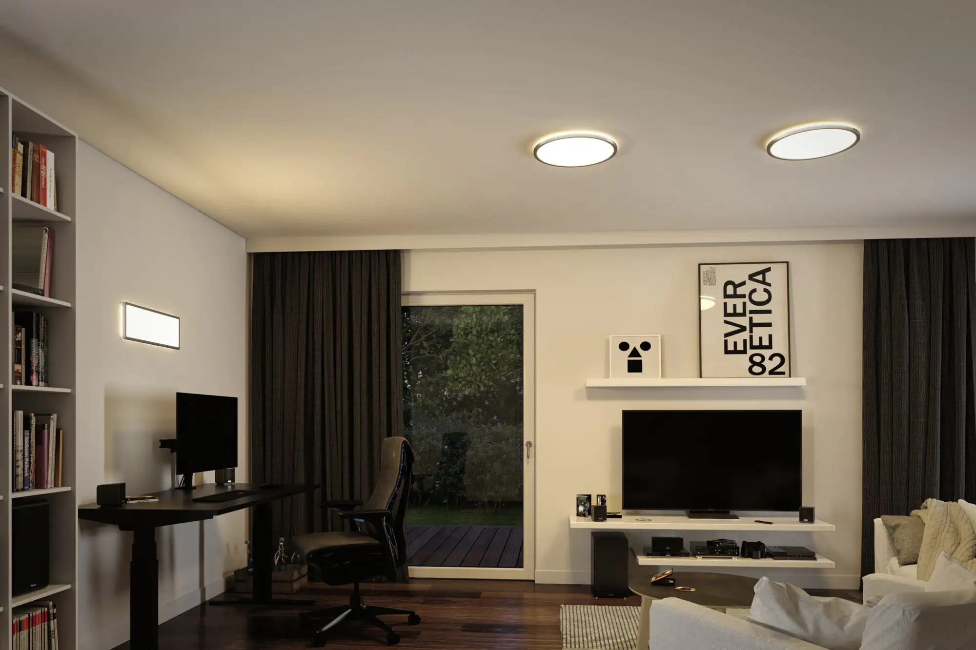 Paulmann LED Panel Atria Shine chrom-matt Ø 29,3 cm RGBW