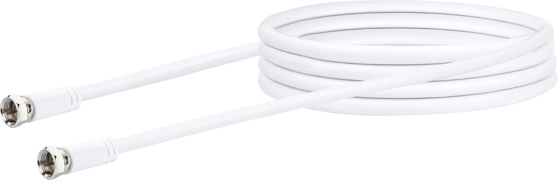 Schwaiger SAT Anschlusskabel KVCHQ50 532 (90dB) weiß, 5,0m, 1x F Stecker / 1x F Stecker