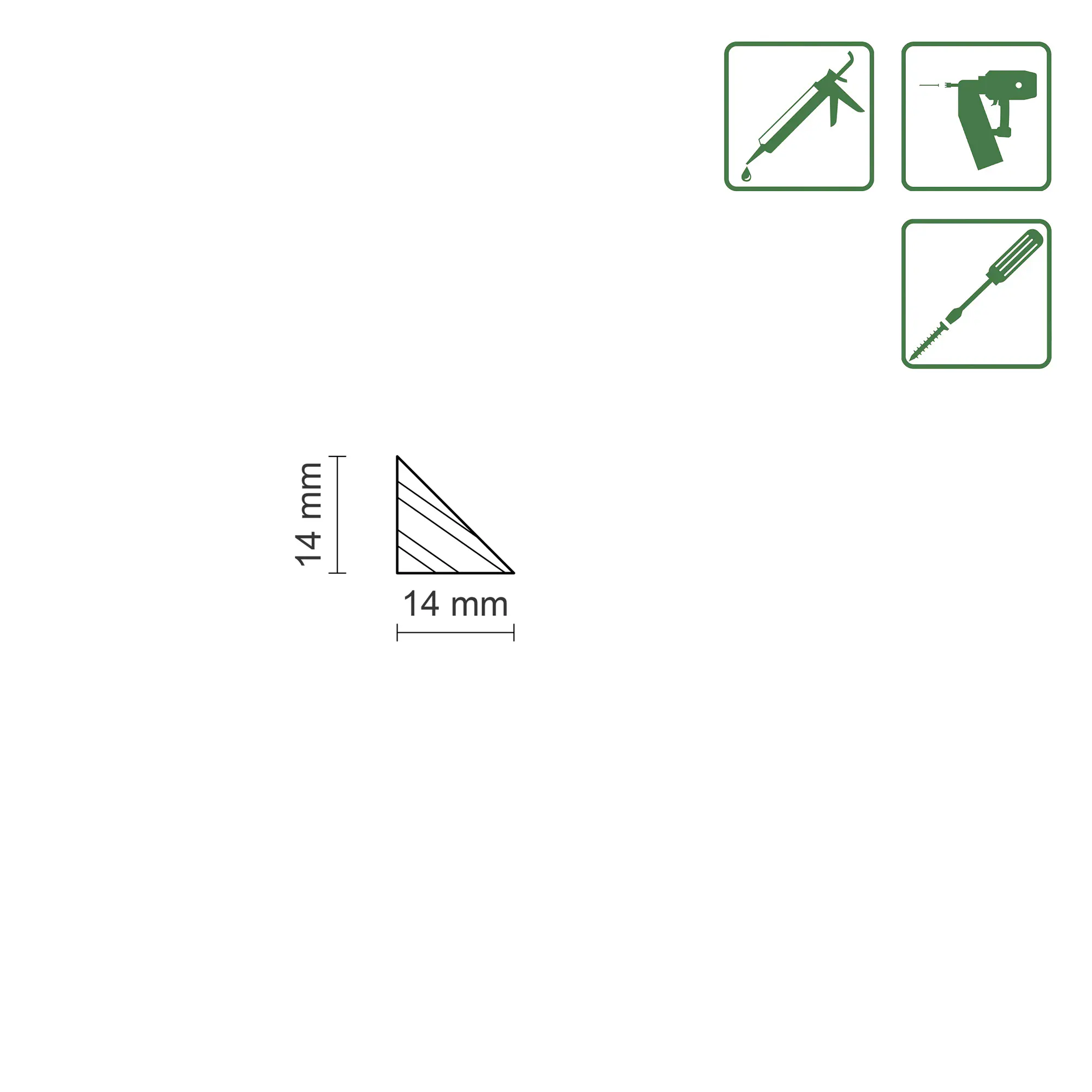FN Neuhofer Dreikantleiste volle Form 240 cm 14 x 14 mm Fichte oder Kiefer