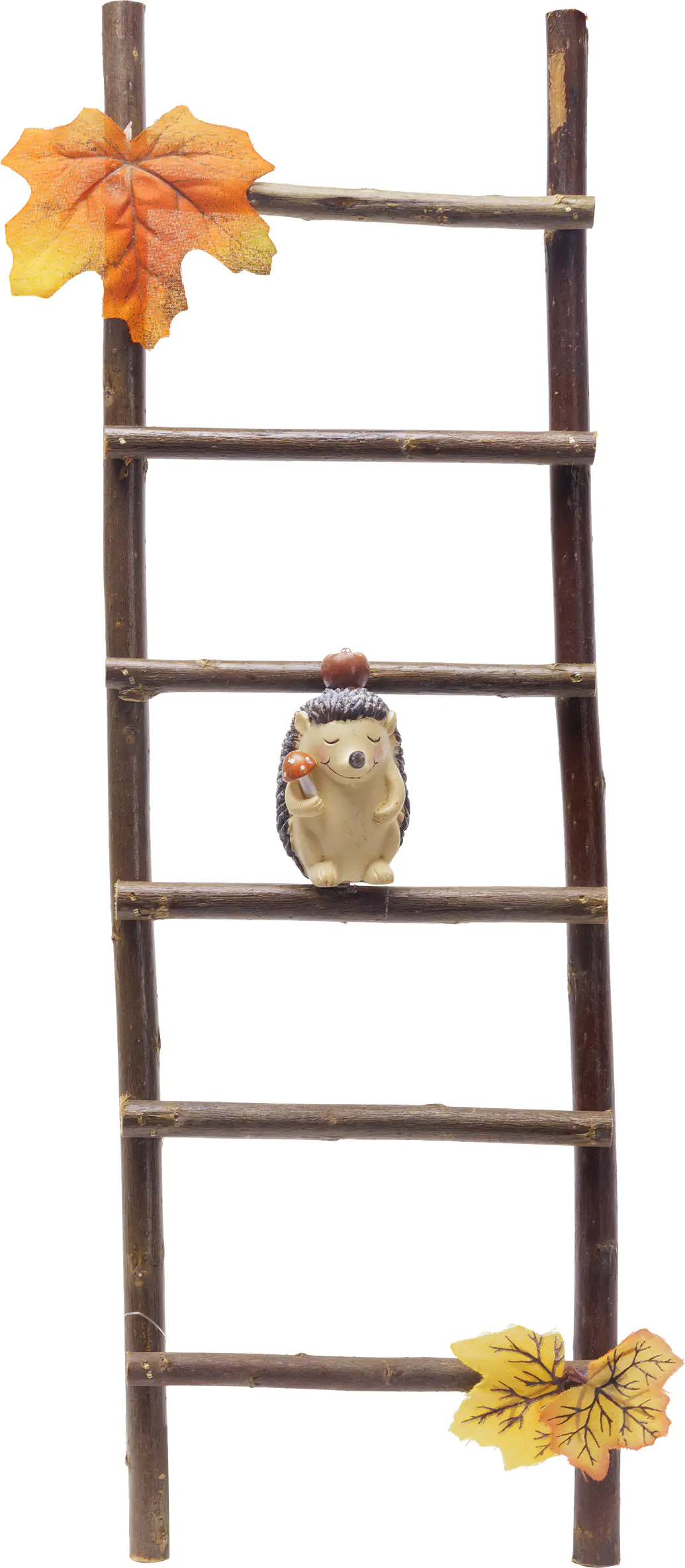 TrendLine Deko Leiter Herbst Holz 43 x 14 cm braun orange