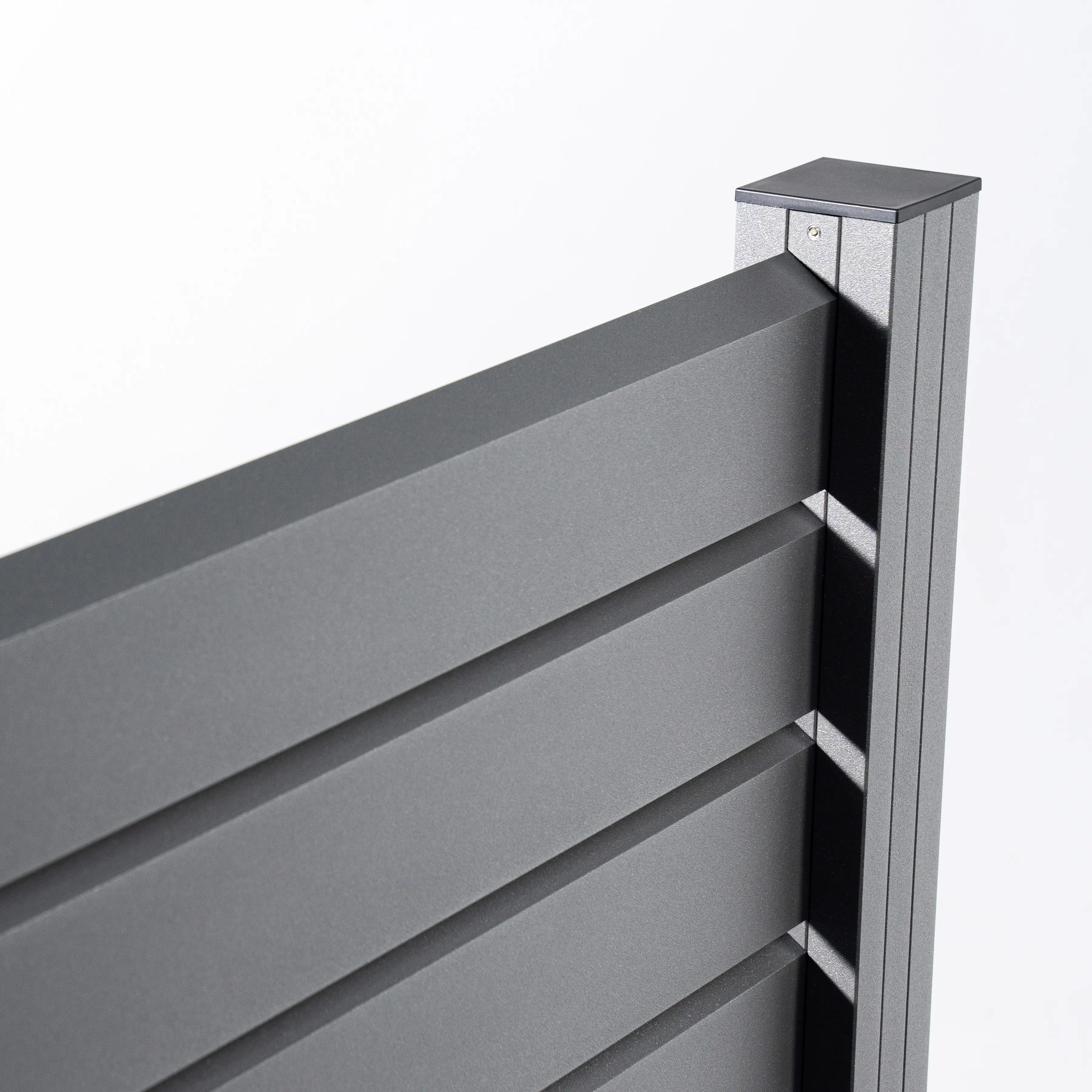 Ambiente Alu-Zaun Erweiterungsset Rhombus MINI 187 x 184,2 cm grau