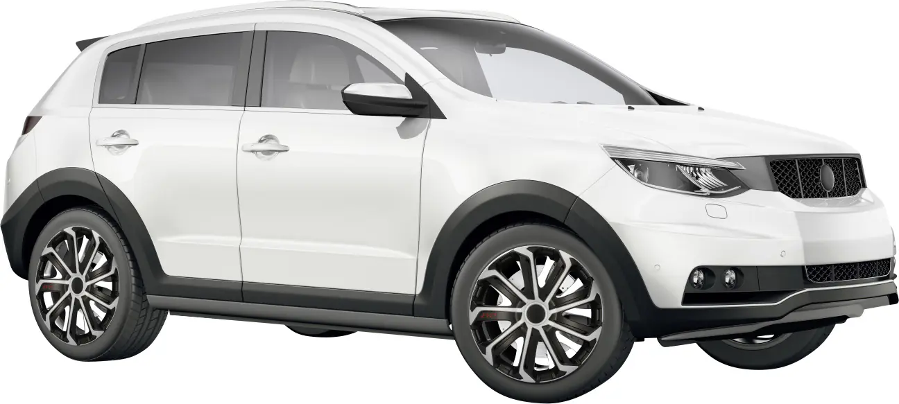 Cartrend Radzierblende EVO 38 cm (15 Zoll) silber schwarz 4 stück