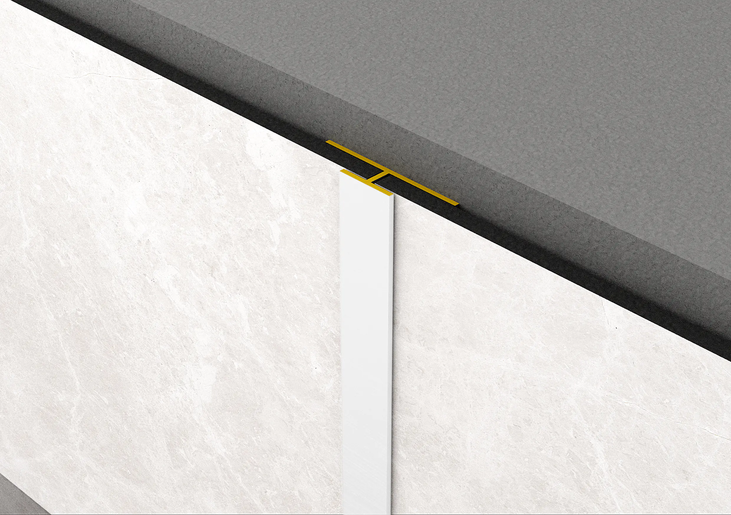 Rock the Wall T-Profil weiß 280 x 3 x 0,69 cm