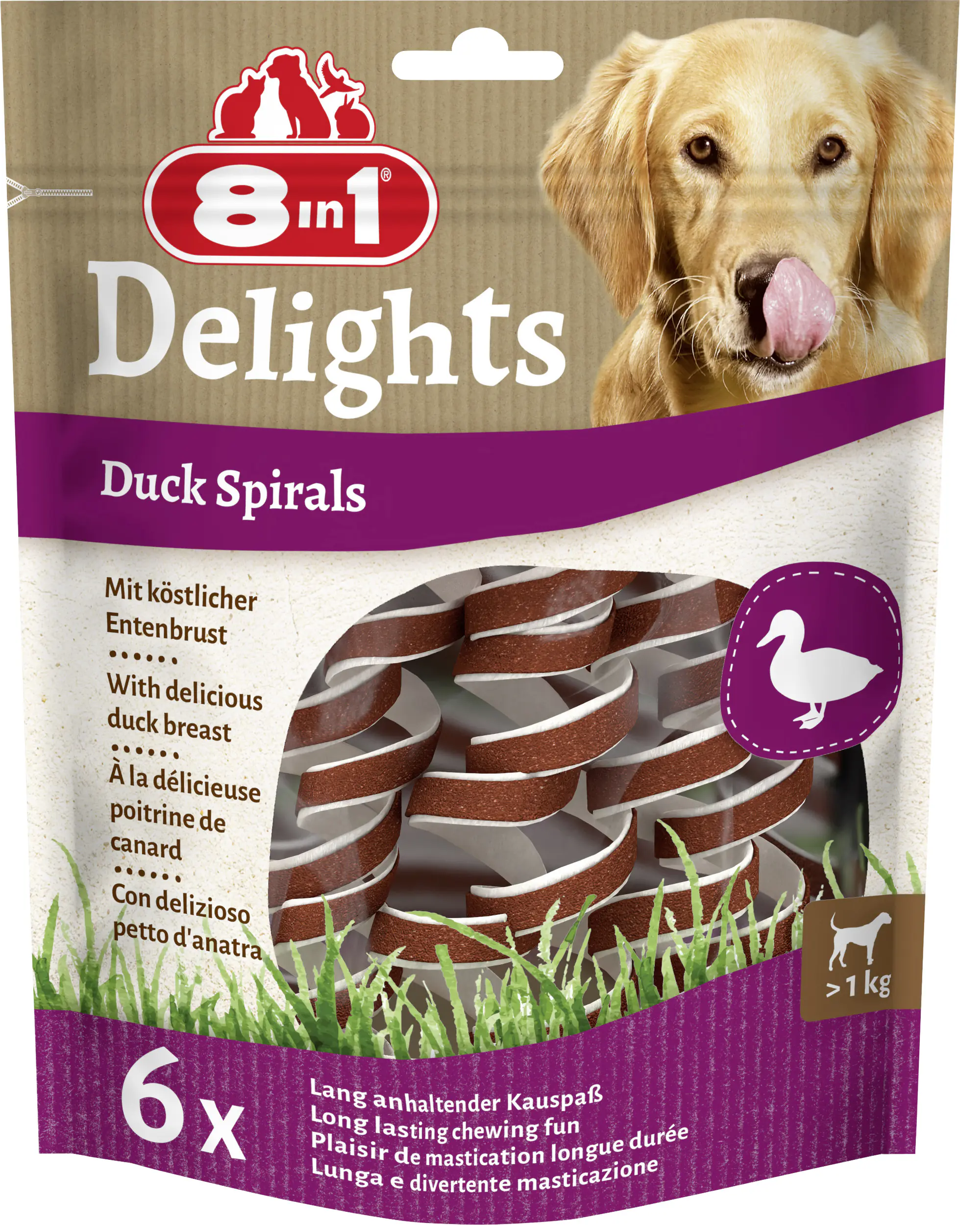 8in1 Hundeleckerli Duck Spirals 60 g