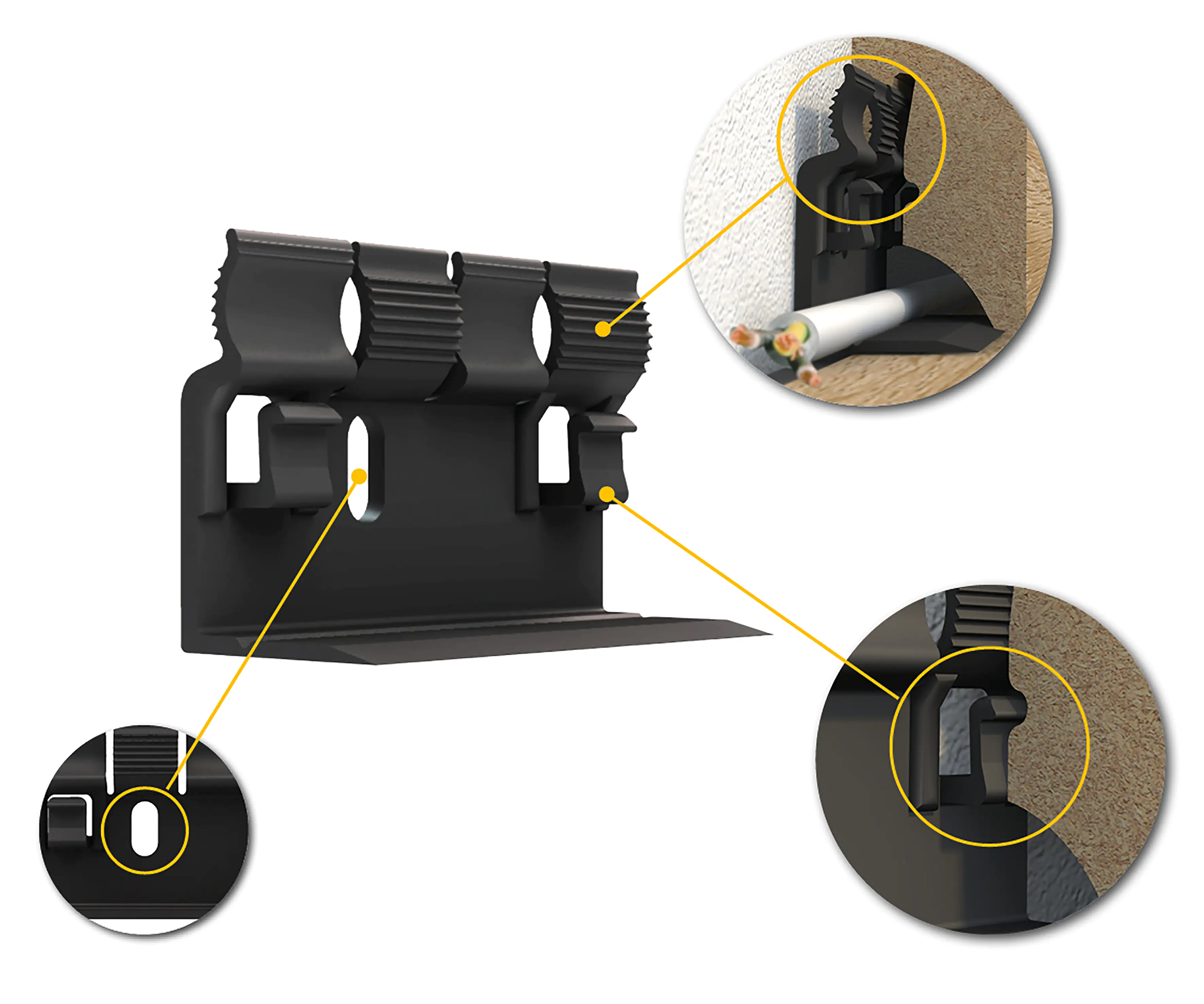 Leistenclip schwarz Leistenclip schwarz