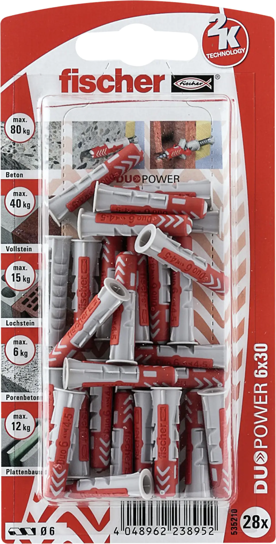 Fischer Dübel Duopower 6.0 x 30 mm - 28 Stück