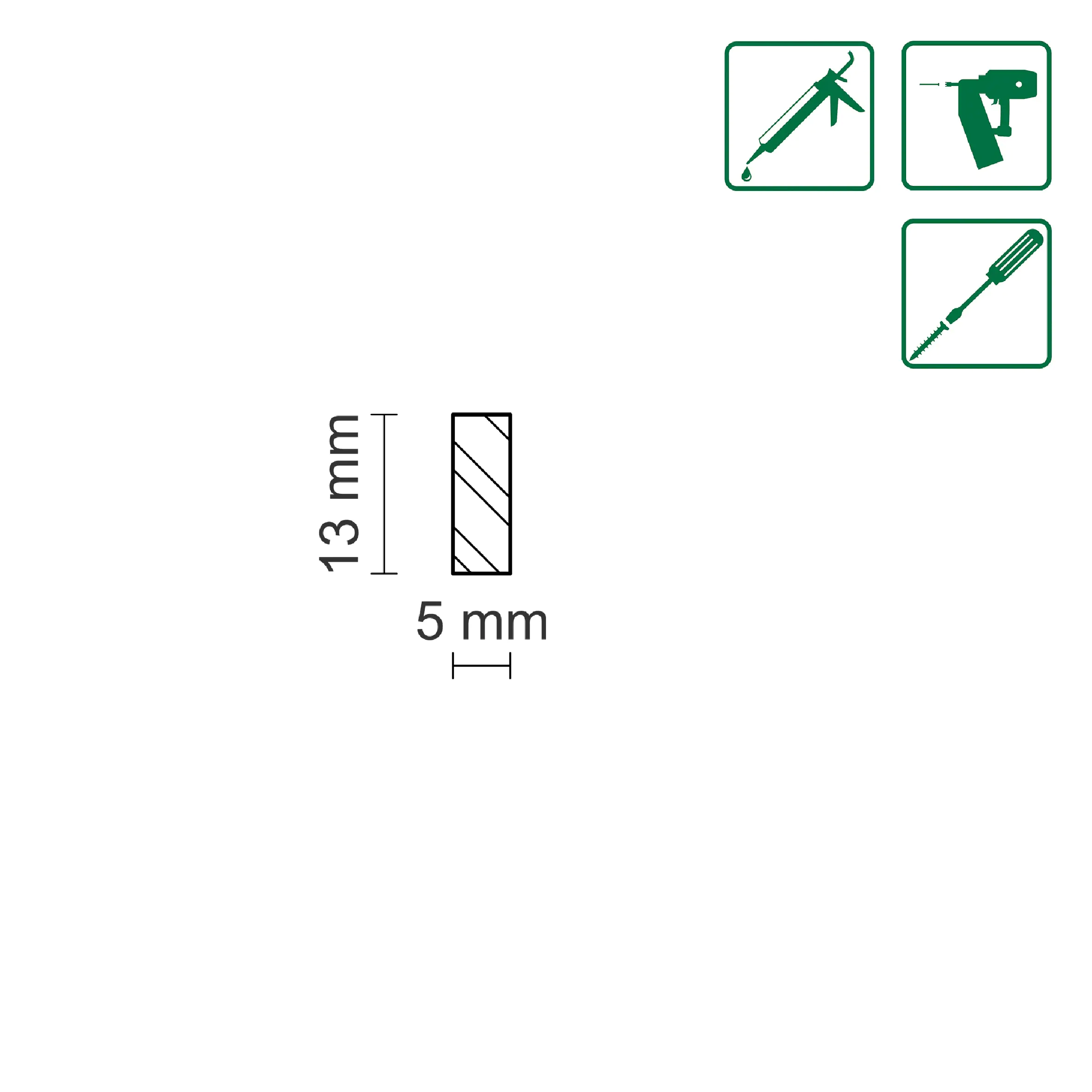 FN Neuhofer Flachleiste 240 cm 13 x 5 mm Fichte/Kiefer