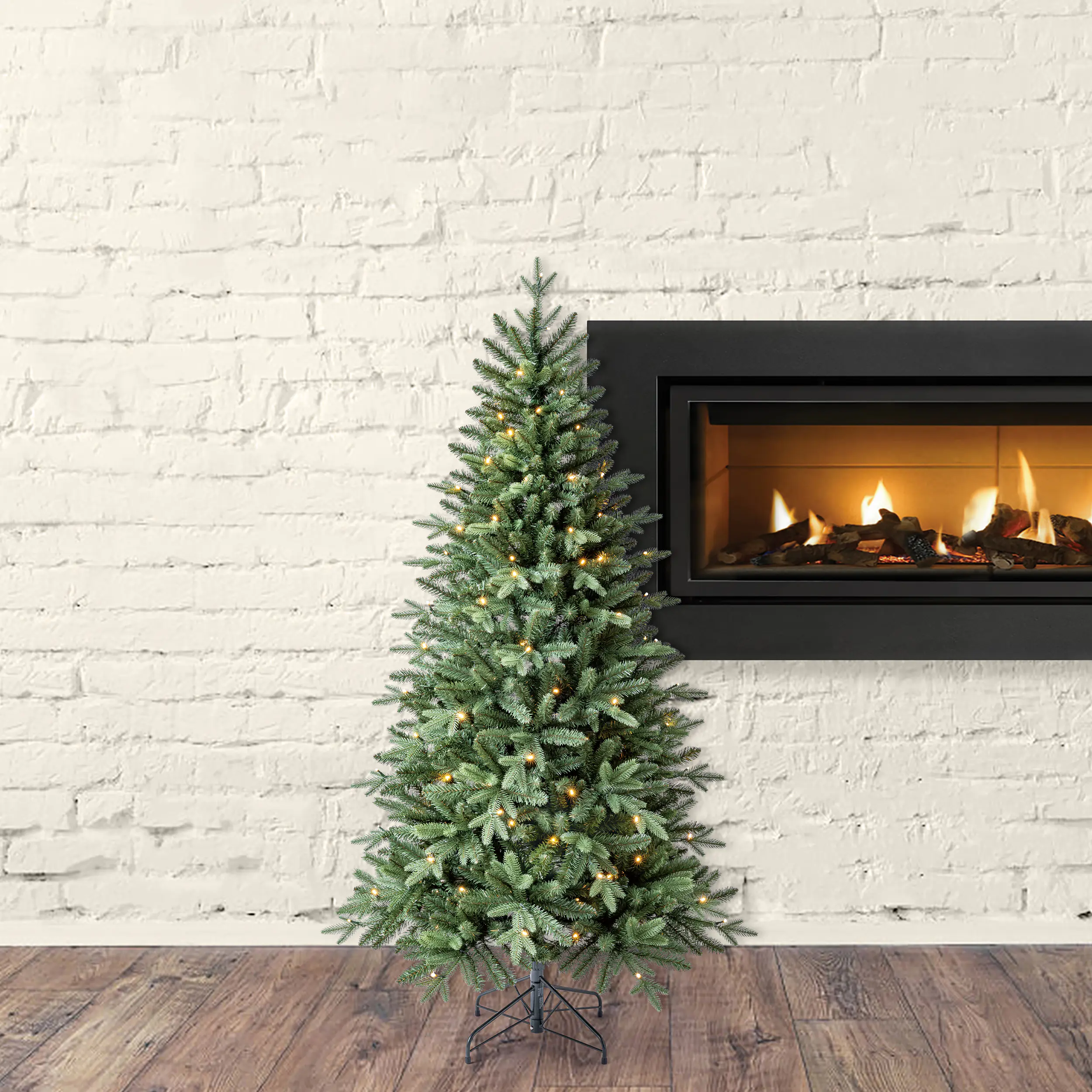 Primaster Weihnachtsbaum 1,8 m grün beleuchtet 150 Lichter warmweiß