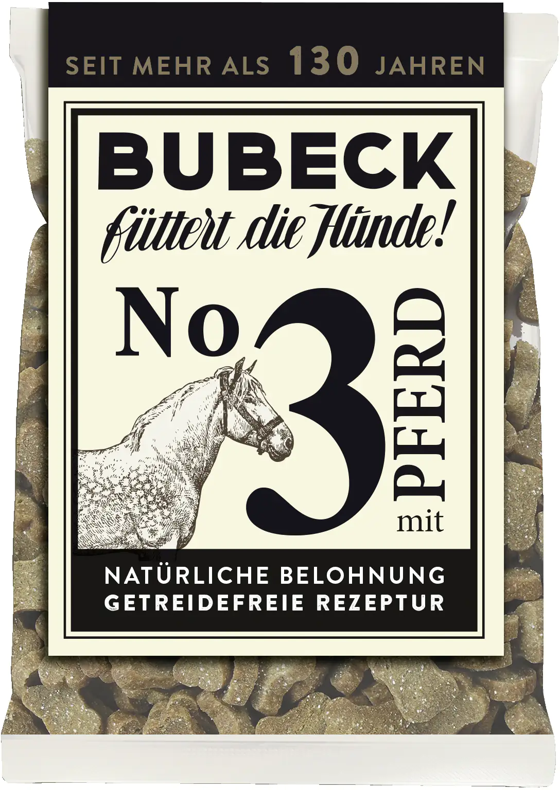 Bubeck No.3 Adult Hundekuchen mit Pferd 210 g