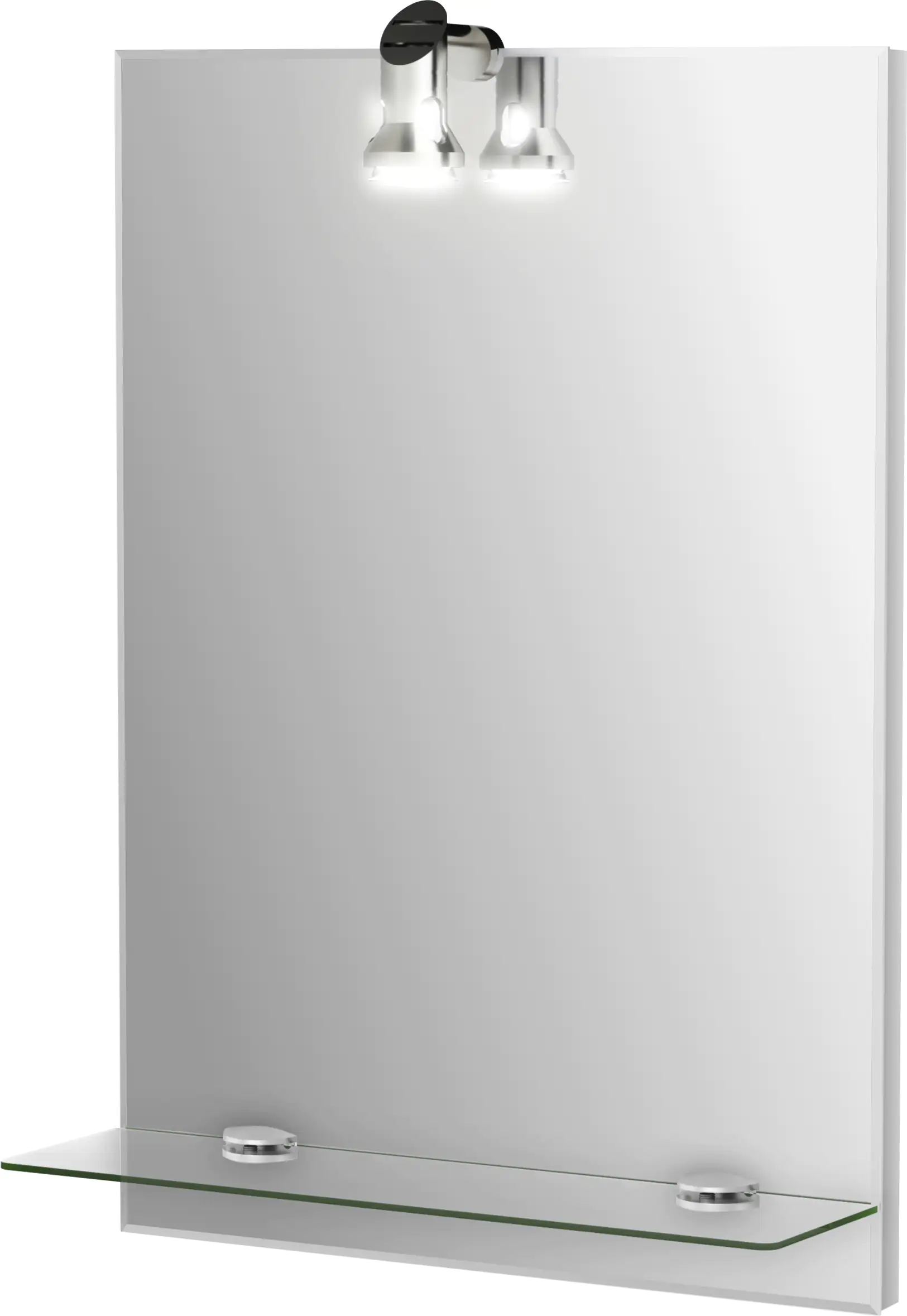 Ablagespiegel Amanda mit LED-Spotleuchte 50x70 cm