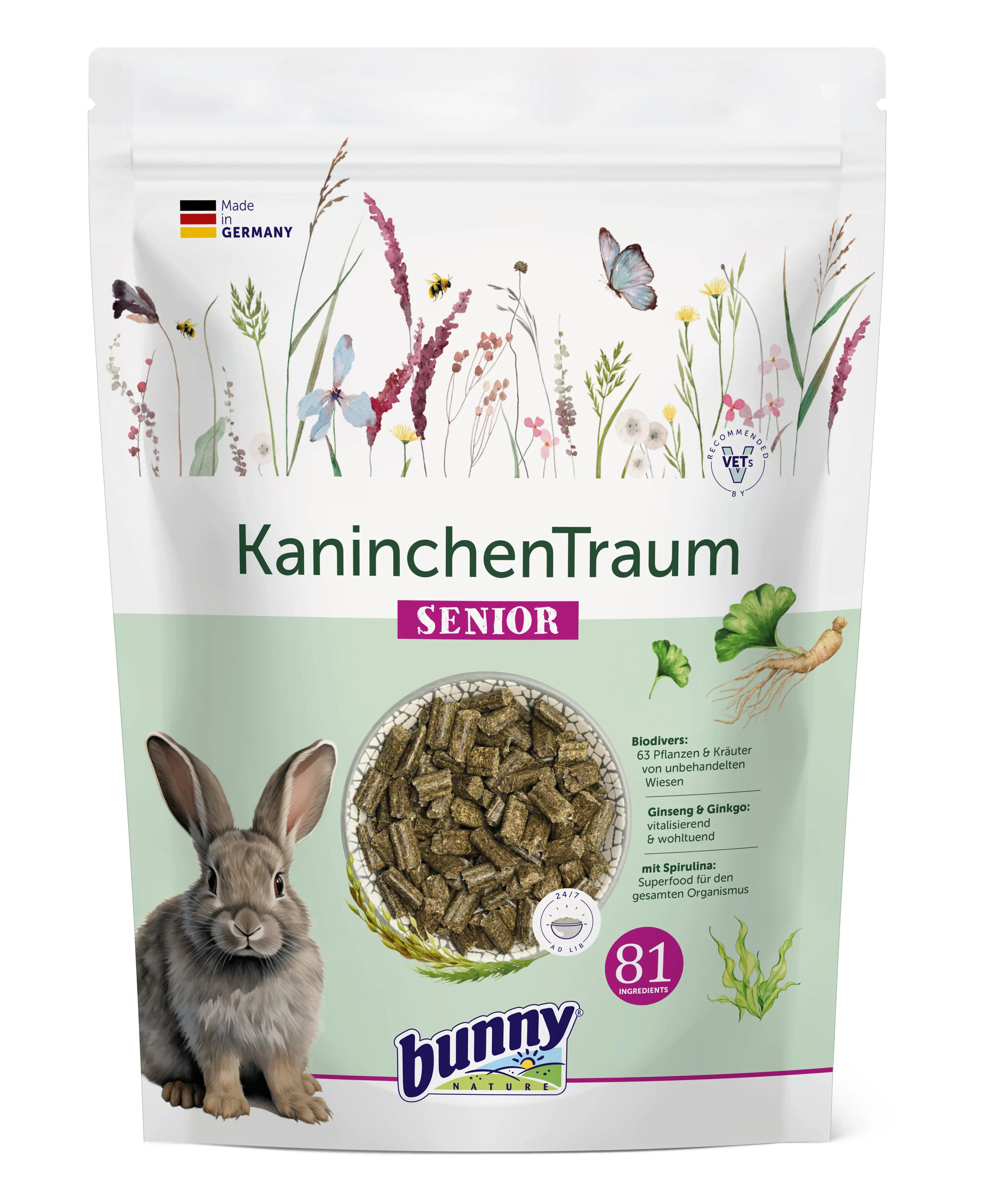 Bunny Nature Kaninchen Traum Senior Kaninchenfutter 1,5 kg