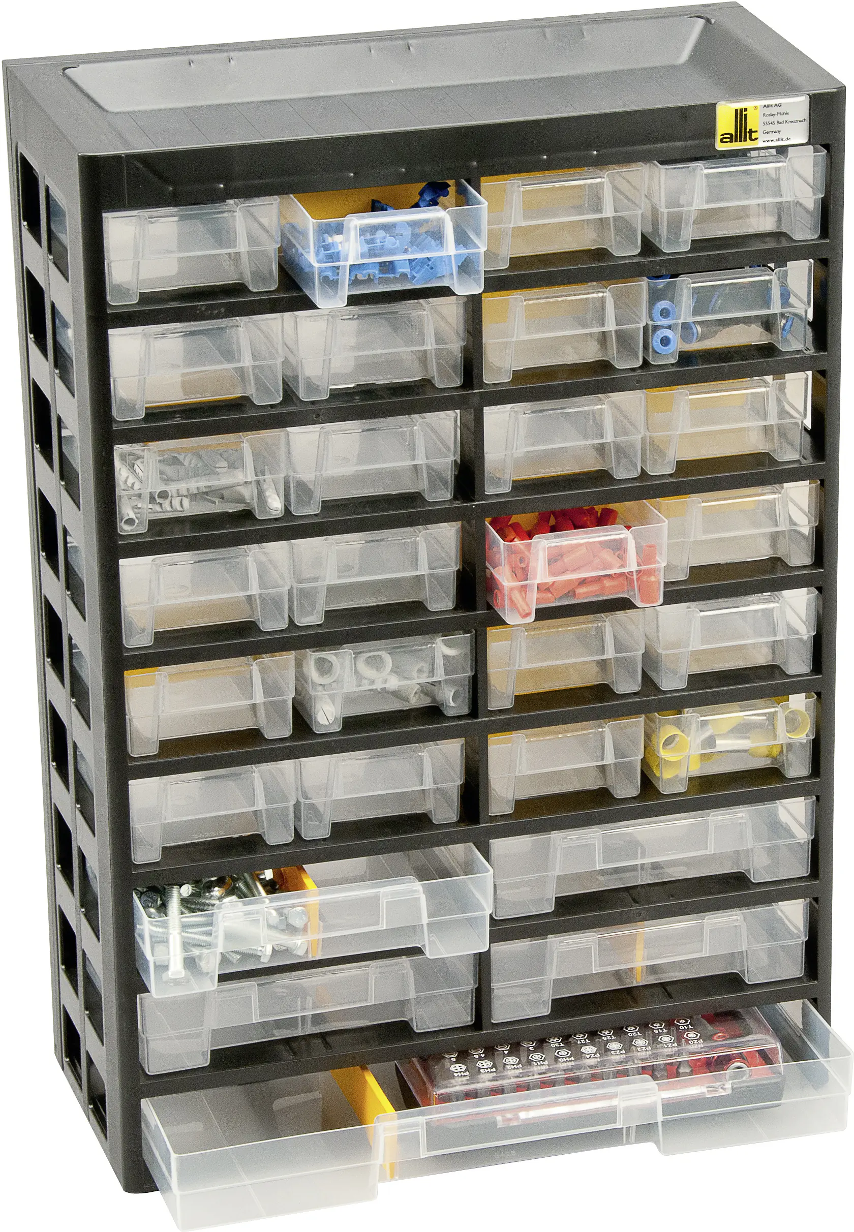 Allit Kleinteilemagazin PP PS VarioPlus Basic 47 schwarz