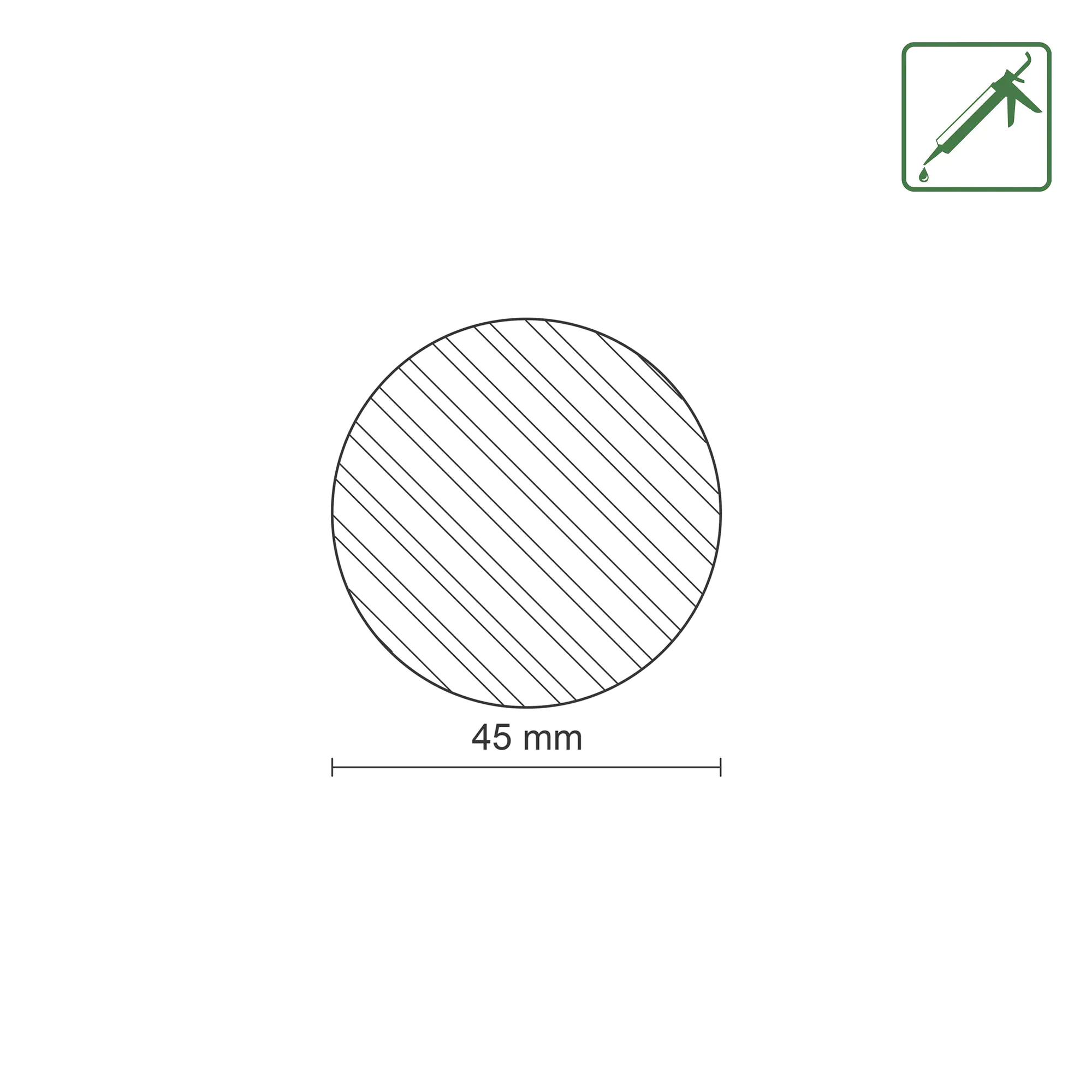 FN Neuhofer Rundstab glatt 100 cm 45 x 45 mm