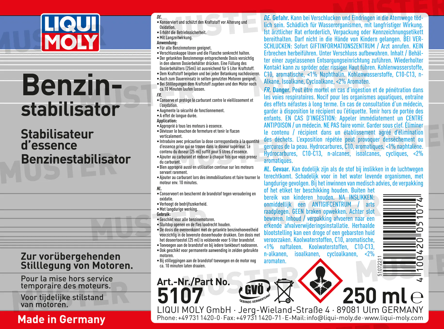 Liqui Moly Benzin Stabilisator 250 ml
